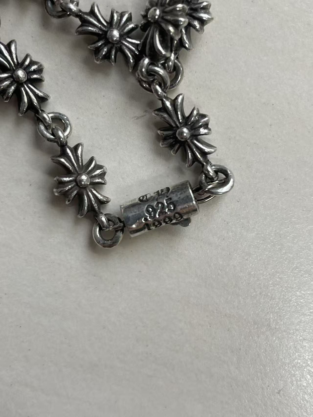 Chrome Hearts Chrome Hearts Sliver Tiny E Cross Bracelet Size ONE SIZE - 6 Thumbnail