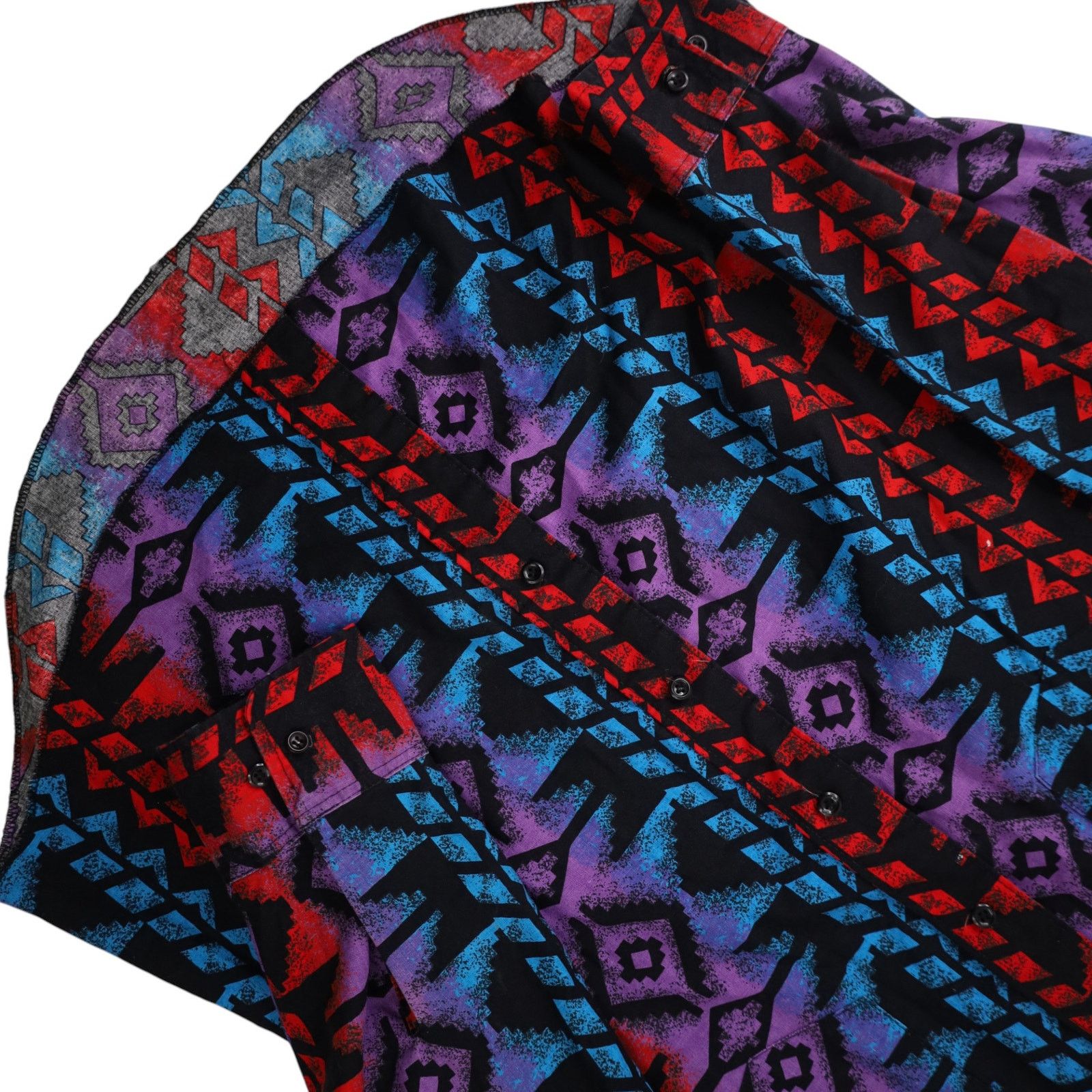 Vintage × Wrangler Vintage Wrangler Vibrant Southwestern Print Cowboy Shirt Size US L / EU 52-54 / 3 - 4 Thumbnail