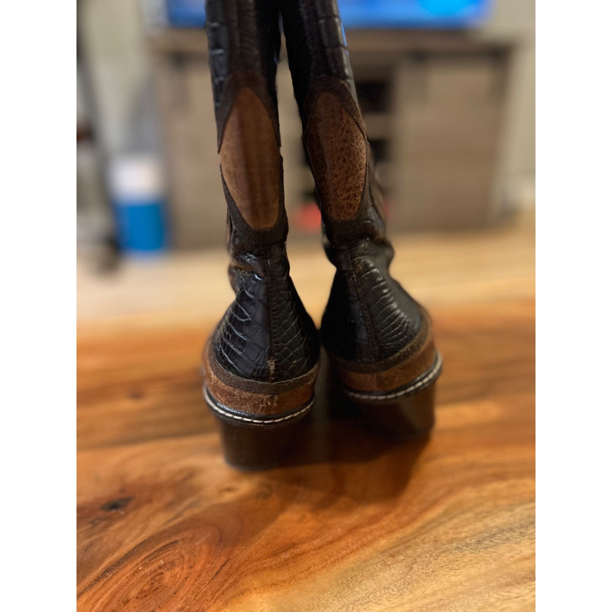 Donald Pliner Donald J Pliner Leather Peace Cowboy Boots - Size 8 Size US 8 / IT 38 - 5 Thumbnail