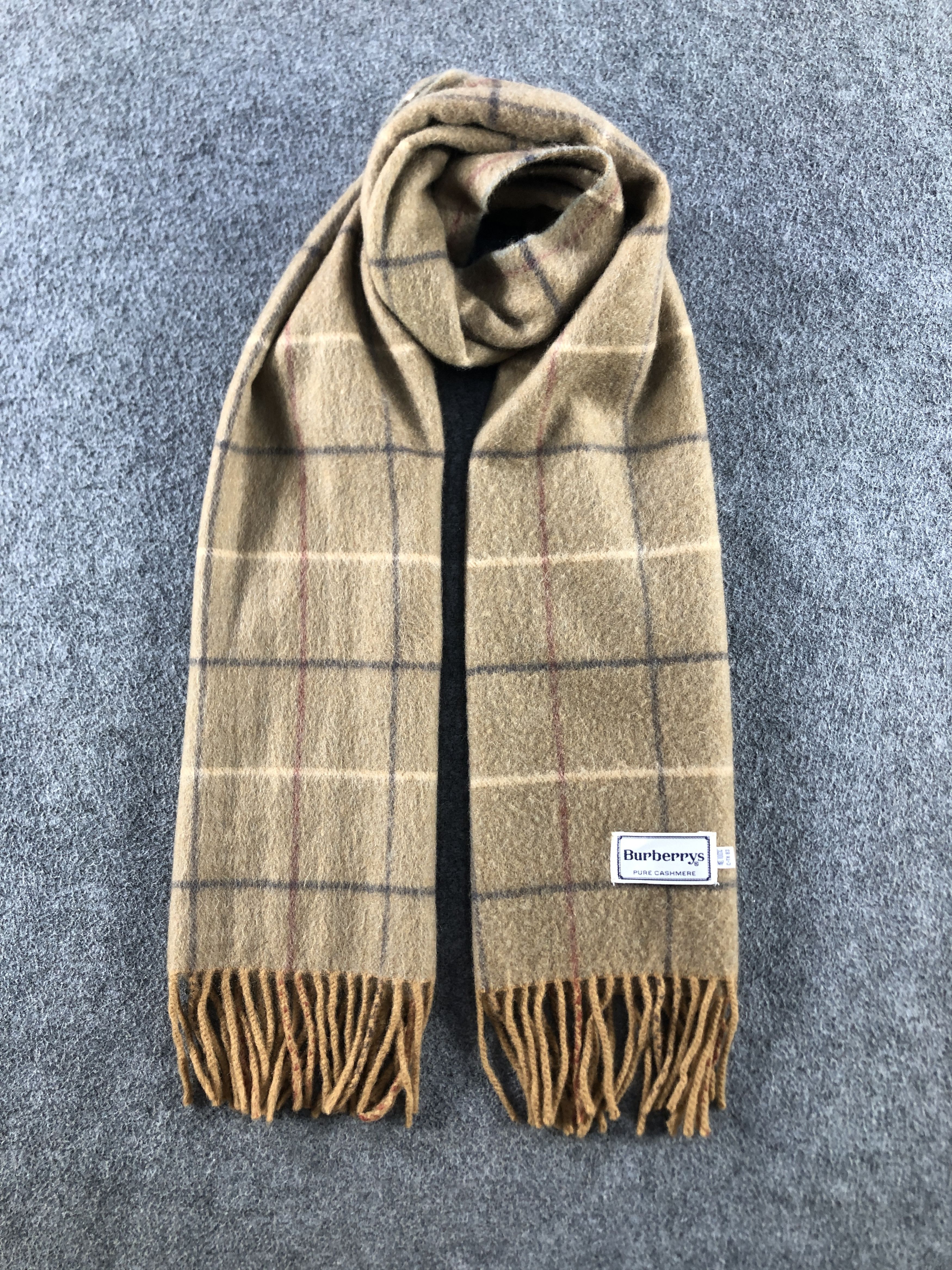 Burberry Burberry Pure Cashmere Scarf / Muffler / Neckwear P802 Size ONE SIZE - 1 Thumbnail