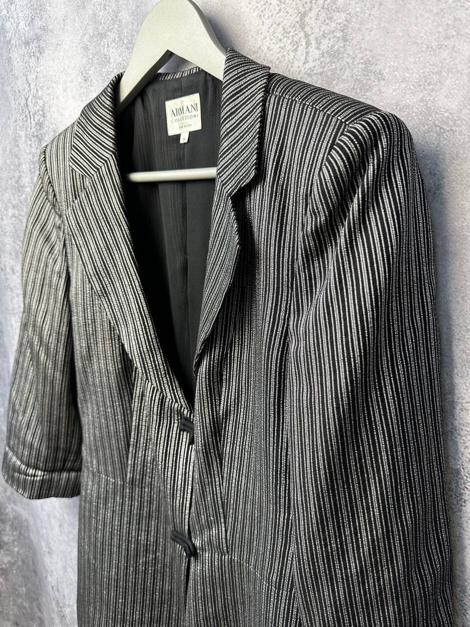 Armani Collezioni Armani Collezioni Women’s Unique Striped Blazer Jacket Size L / US 10 / IT 46 - 6 Thumbnail