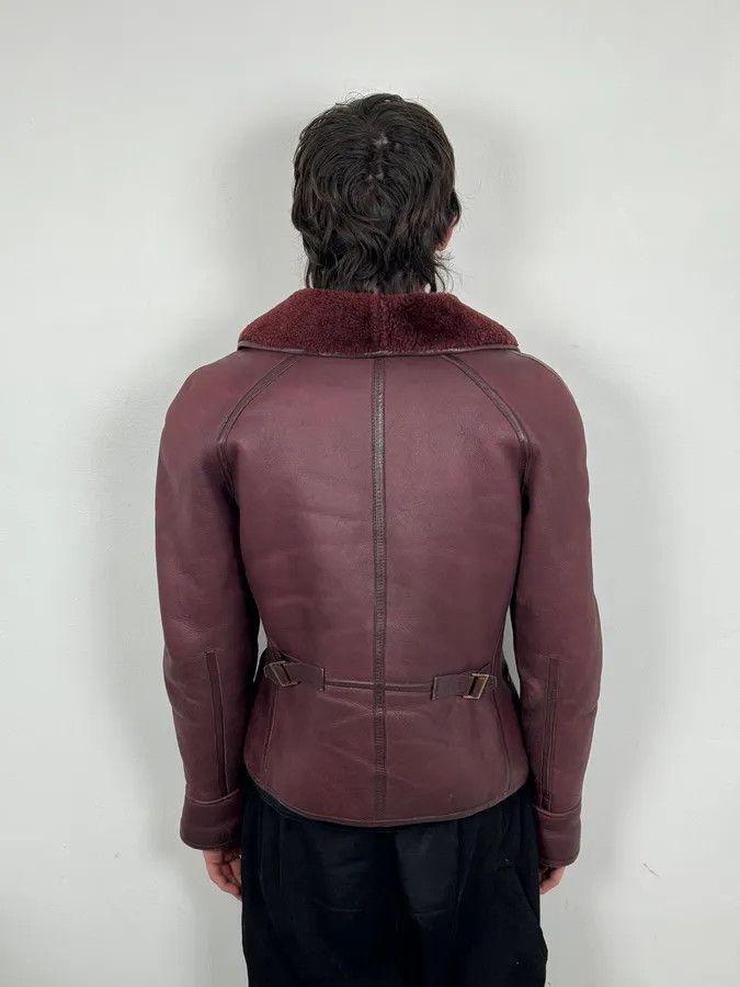 Kenzo 1990s Kenzo Bordeaux Shearling Leather Jacket Size US S / EU 44-46 / 1 - 3 Thumbnail