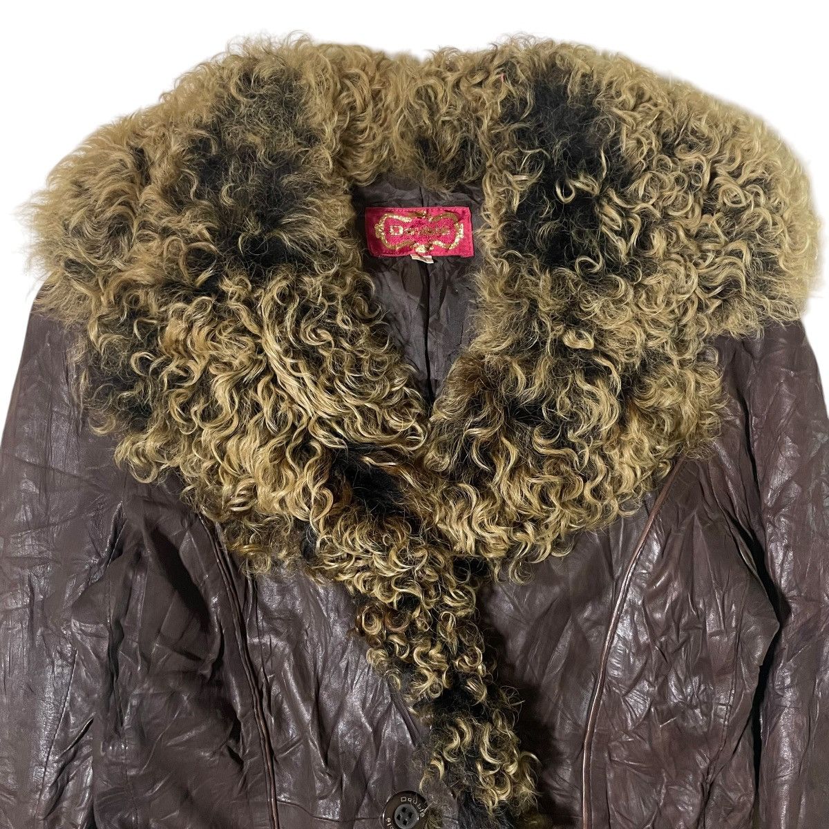 14th Addiction Y2k Sheep Leather Fur Jacket kmrii midas fuga gothic style Size S / US 4 / IT 40 - 9 Thumbnail