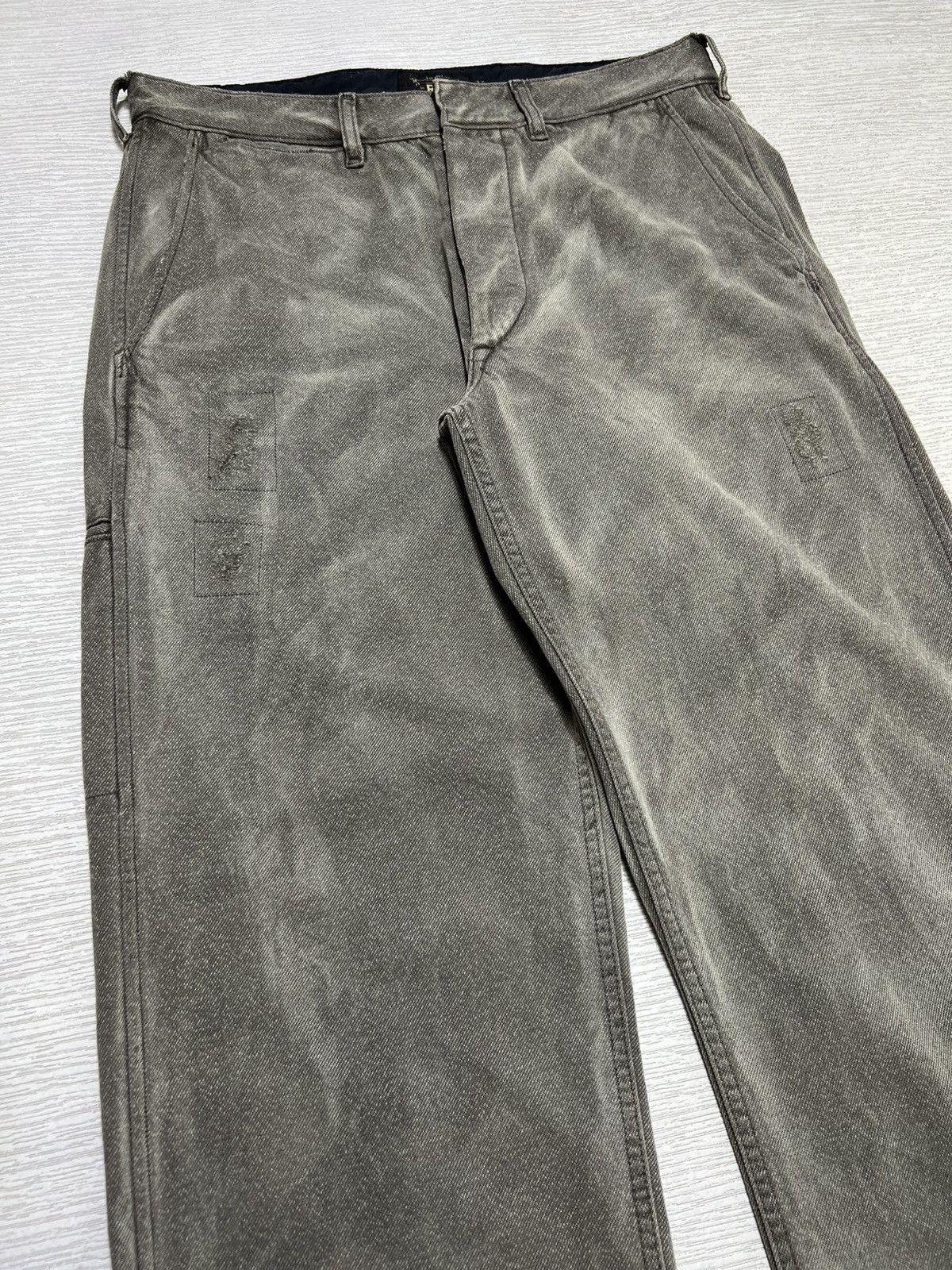 RRL Ralph Lauren RRL - Cinch Back Distressed Effect Baggy Work Pants Size US 32 / EU 48 - 4 Thumbnail