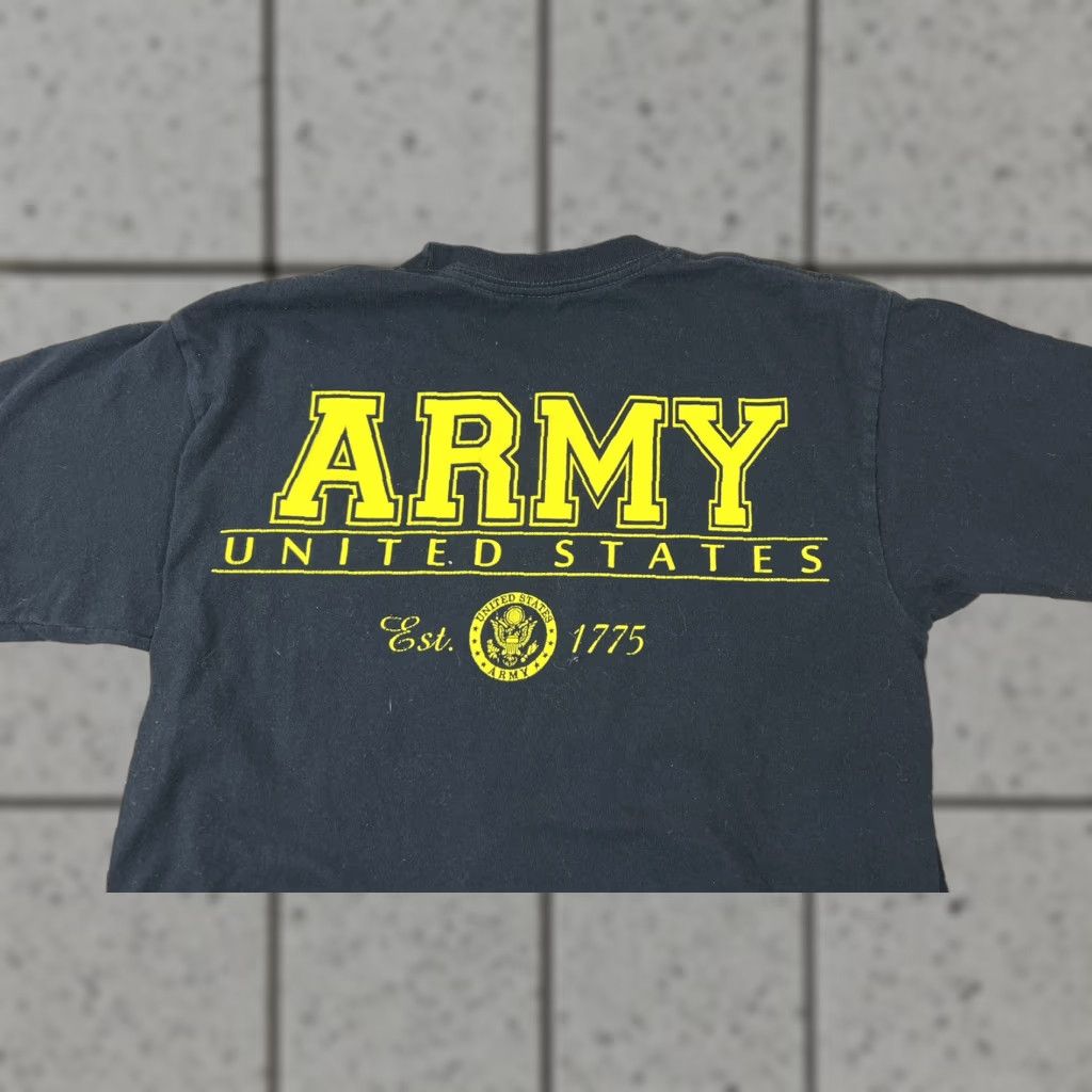 Vintage VINTAGE Bayside US ARMY Black T Shirt Small Men Crew Neck Short Sleeve Regular Logo USA Military Size US S / EU 44-46 / 1 - 1 Thumbnail