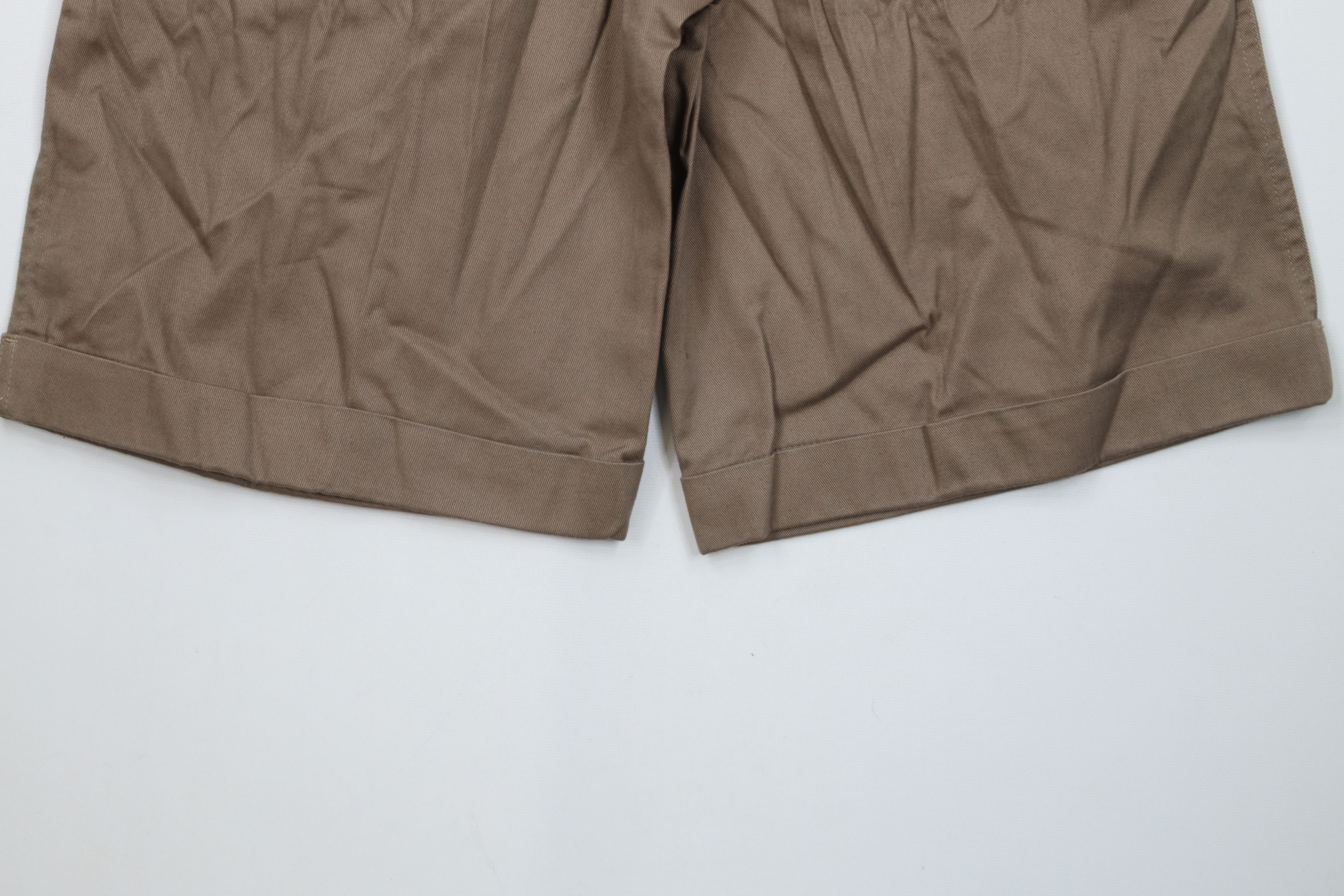 Vintage NOS Vintage 90s Streetwear Cuffed Chino Shorts Beige Cotton Size US 30 / EU 46 - 11 Thumbnail