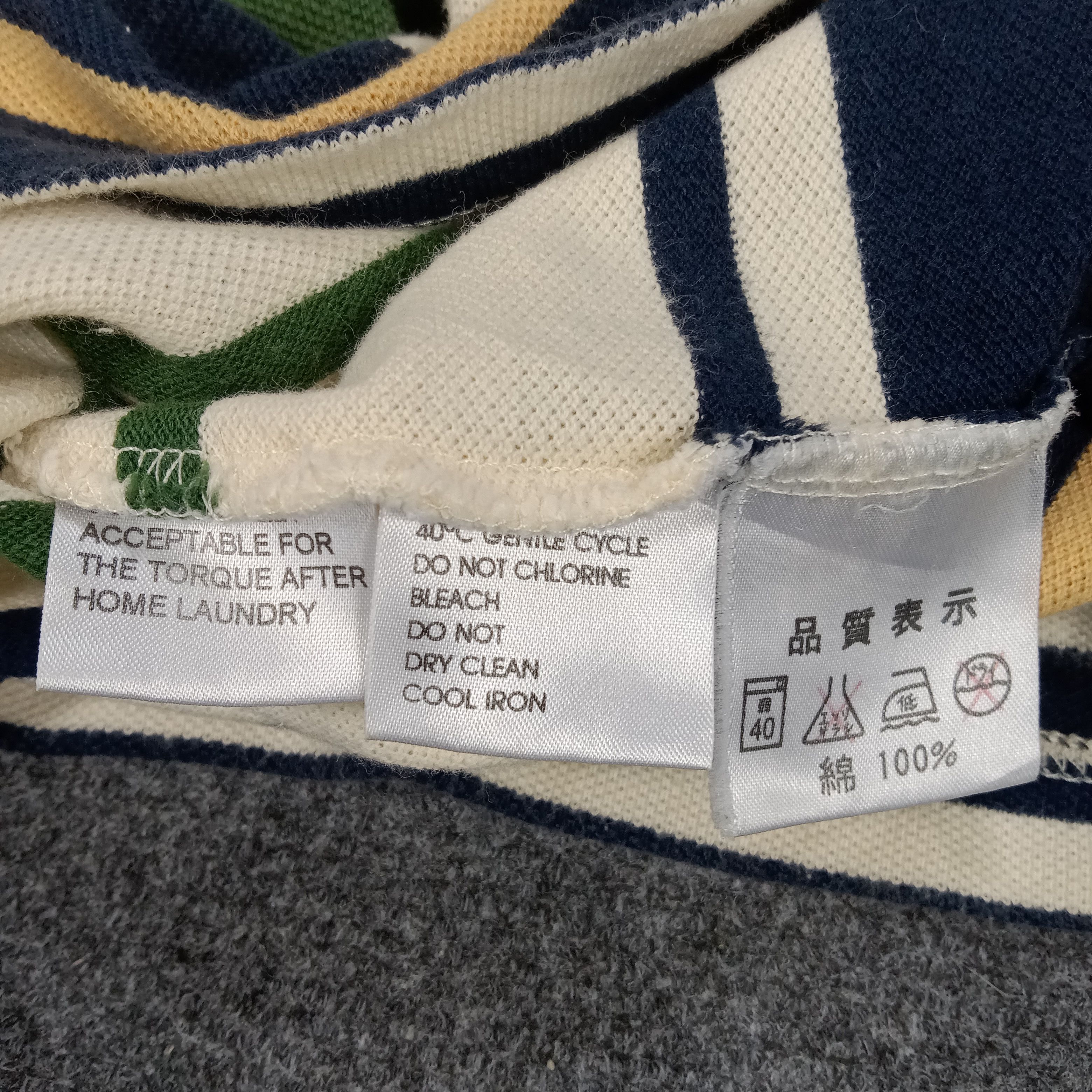 Vintage × Yves Saint Laurent Yves Saint Laurent Small Logo Stripes Tshirt Size US L / EU 52-54 / 3 - 6 Thumbnail