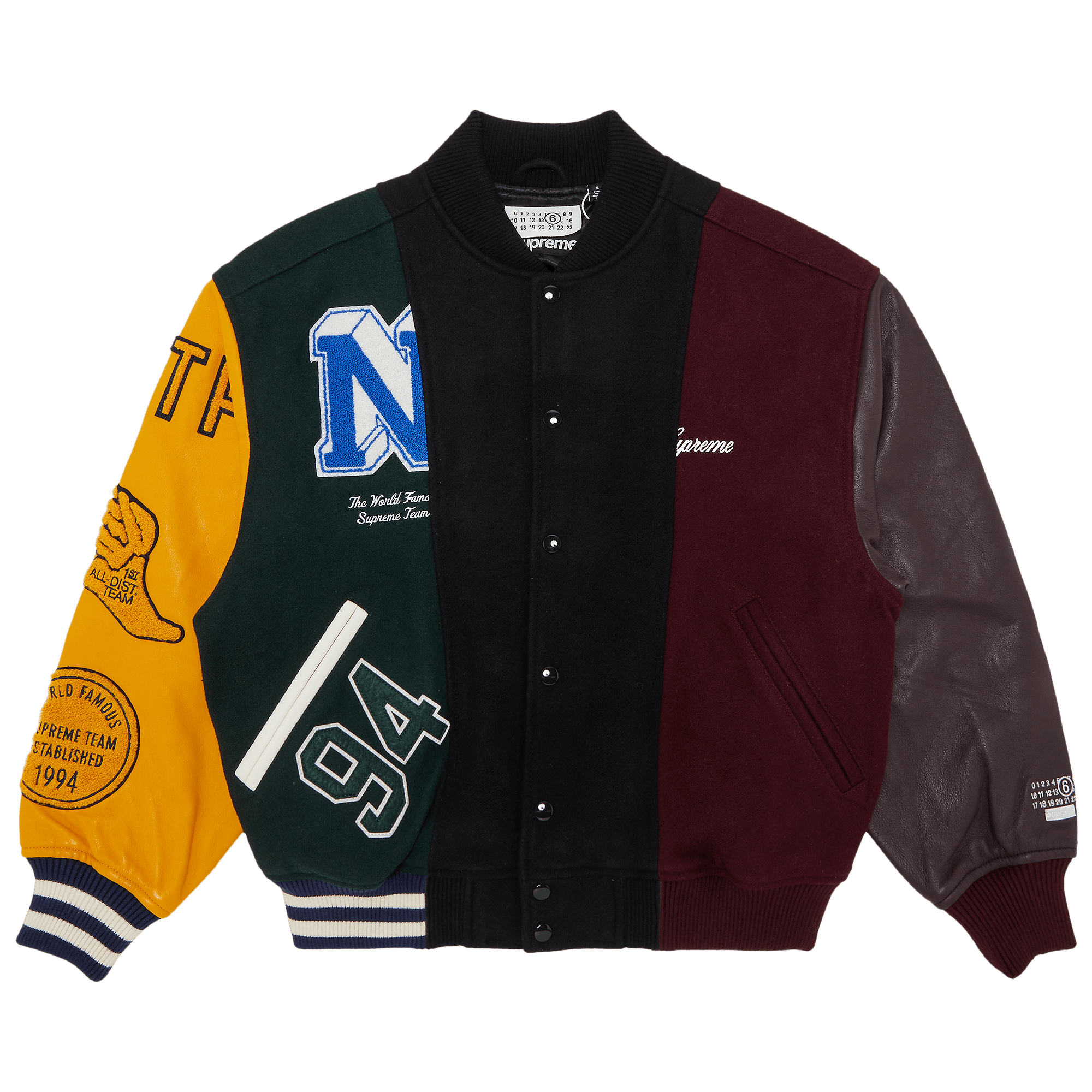 ジャケット・アウター Supreme Mitchell & Ness Camo LogoVarsity Supreme Mitchell & Ness Camo Logo Varsity Jacket White Men's