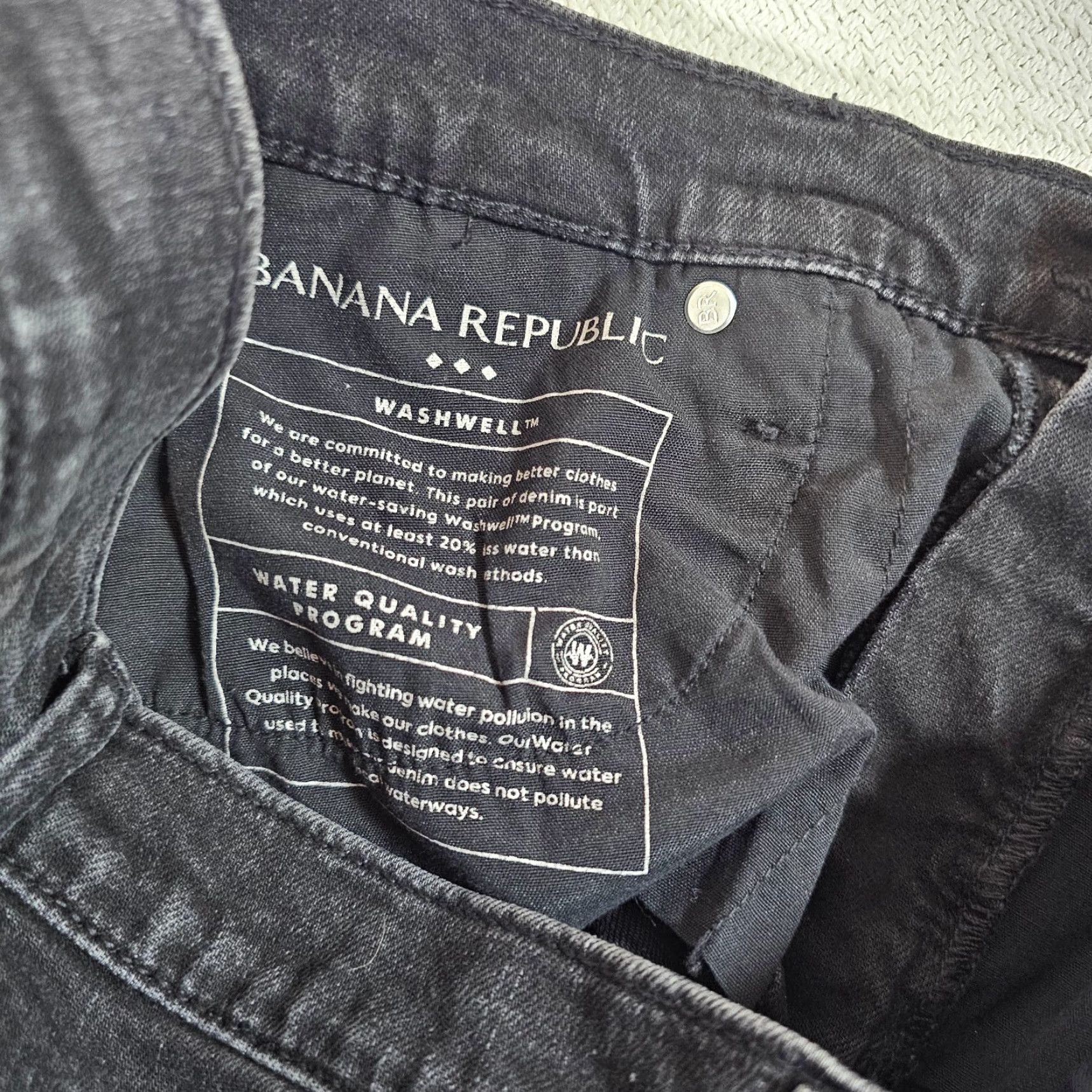 Banana Republic VINTAGE Banana Republic Jeans Women's Size 27 Medium Black Straight High Rise Denim Size 27" / US 4 / IT 40 - 4 Thumbnail