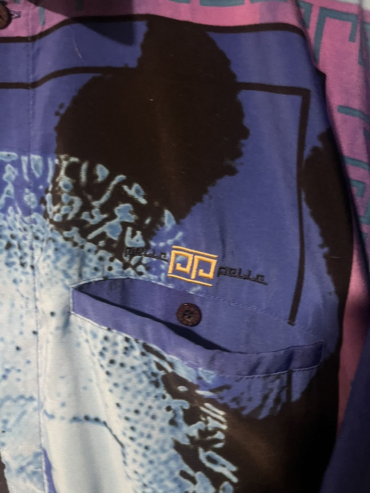 Pelle Pelle 90’s Marc Buchanan Pelle Pelle African Art Graphic Button Up Size US XL / EU 56 / 4 - 4 Thumbnail