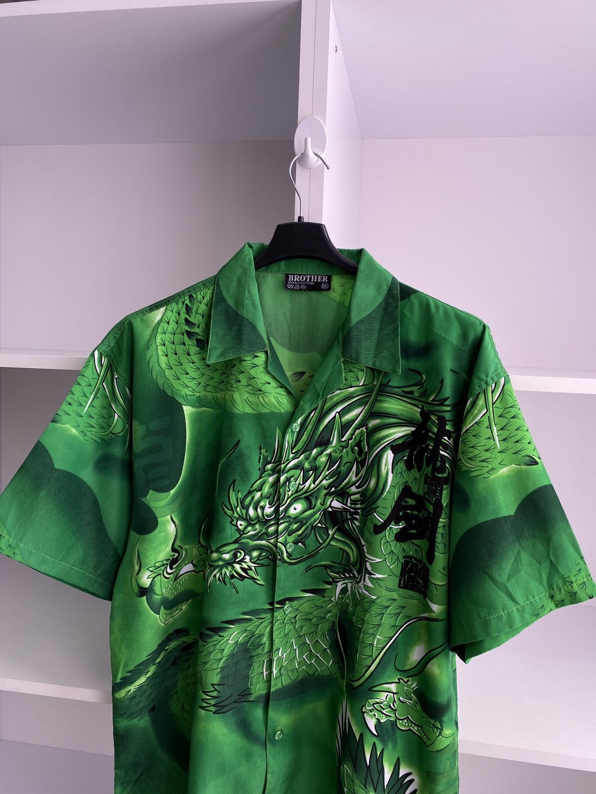 Japanese Brand × Vintage Vintage Japanese Style Dragon Short Sleeve Shirt Size US XXL / EU 58 / 5 - 4 Thumbnail