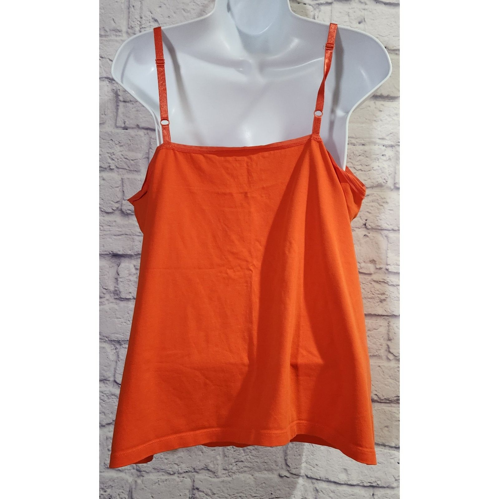 Other Lane Bryant Orange Adjustable Spaghetti Strap Tank Top 14 16 Size XL / US 12-14 / IT 48-50 - 3 Thumbnail