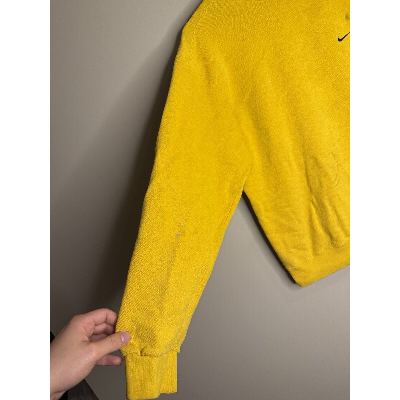 Nike 2000s NIKE Silver tag Yellow Crewneck Mini Swoosh thrashed Size US M / EU 48-50 / 2 - 4 Thumbnail