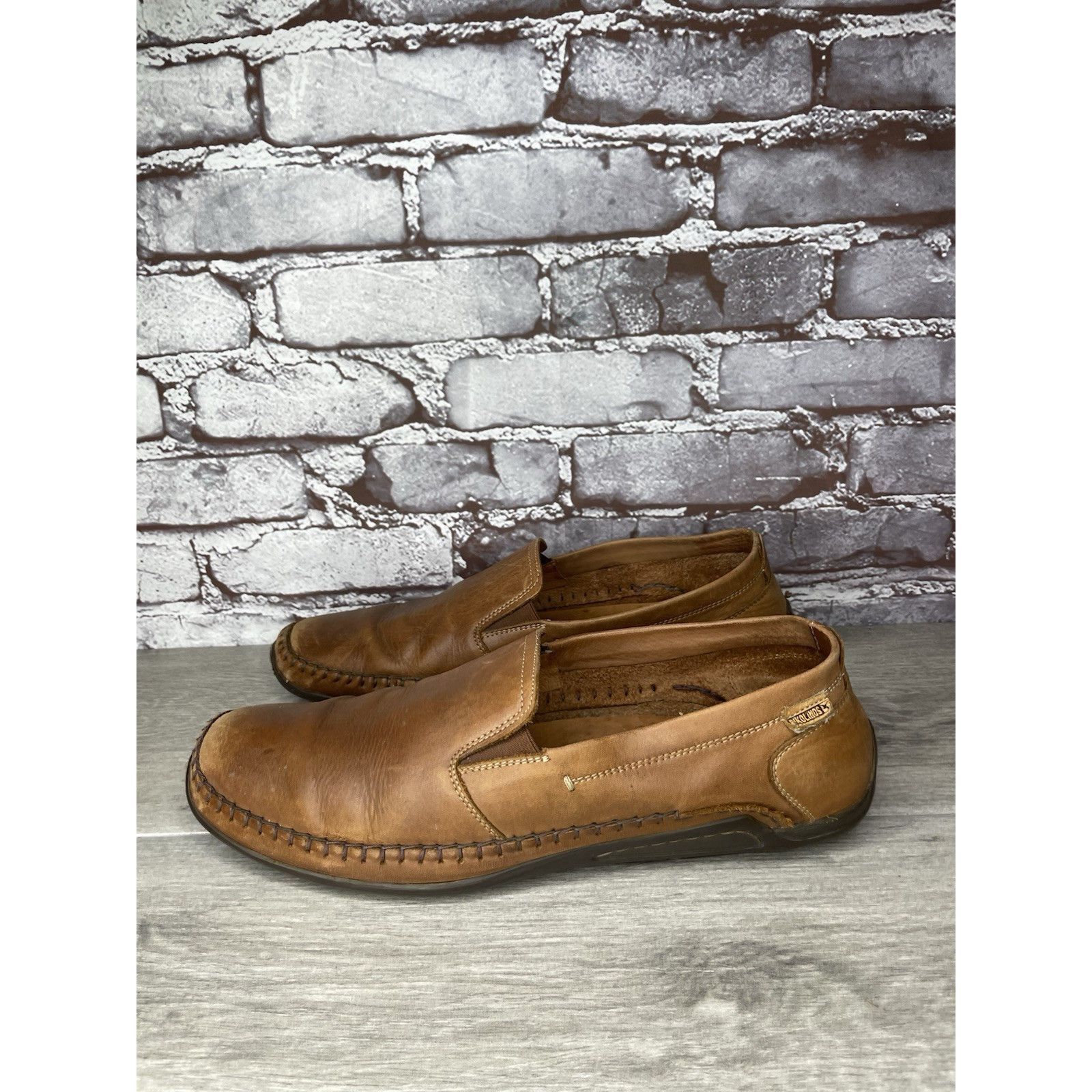 The Unbranded Brand Pikolinos Brown Leather Slip On Moc Driving Loafers Shoes Me Size US 11 / EU 44 - 1 Thumbnail