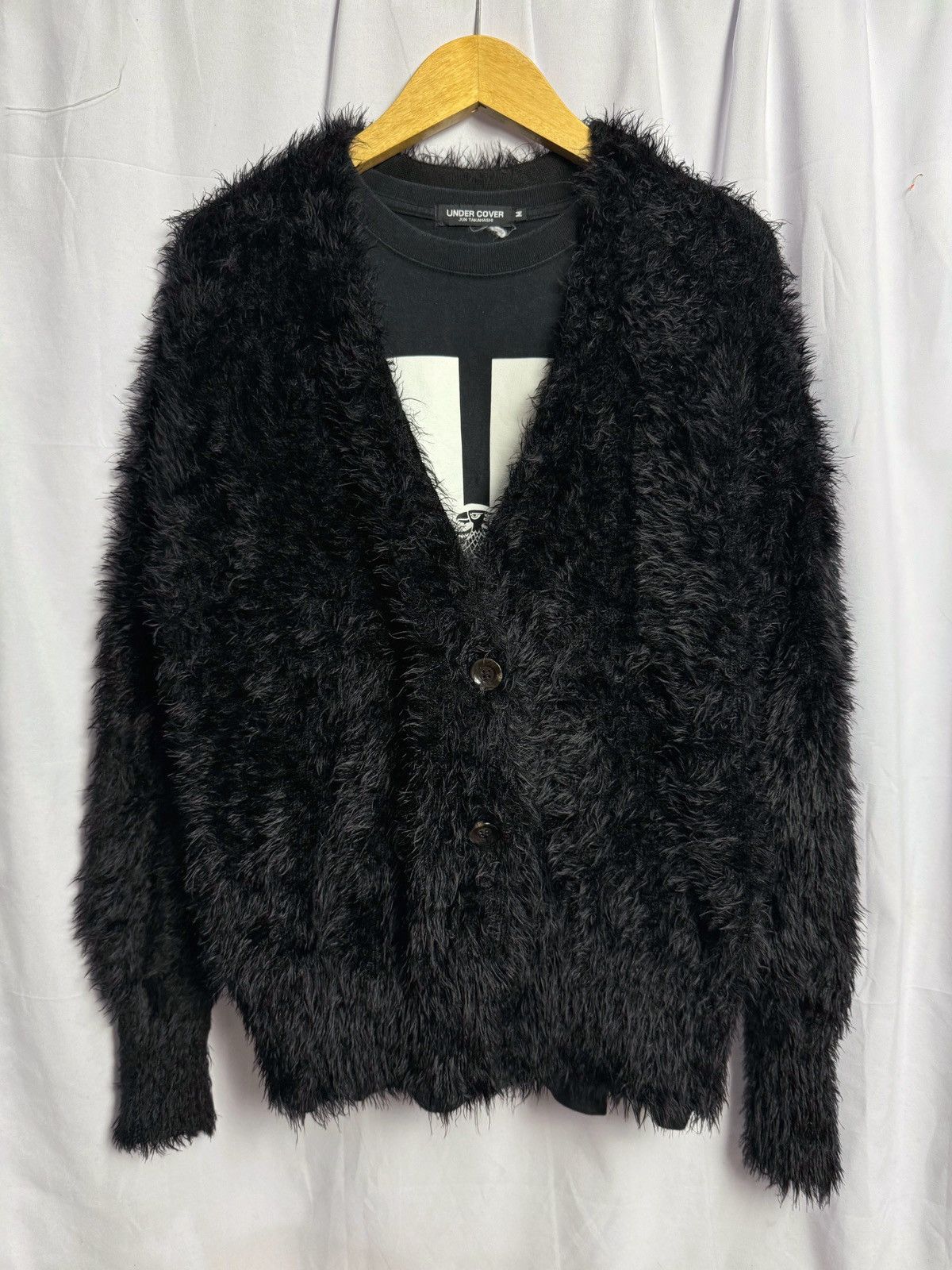 Hysteric Glamour × If Six Was Nine × Japanese Brand Fuzzy Mohair Grunge Emmel Refines Cardigan Kurt Cobain Style Size US M / EU 48-50 / 2 - 3 Thumbnail