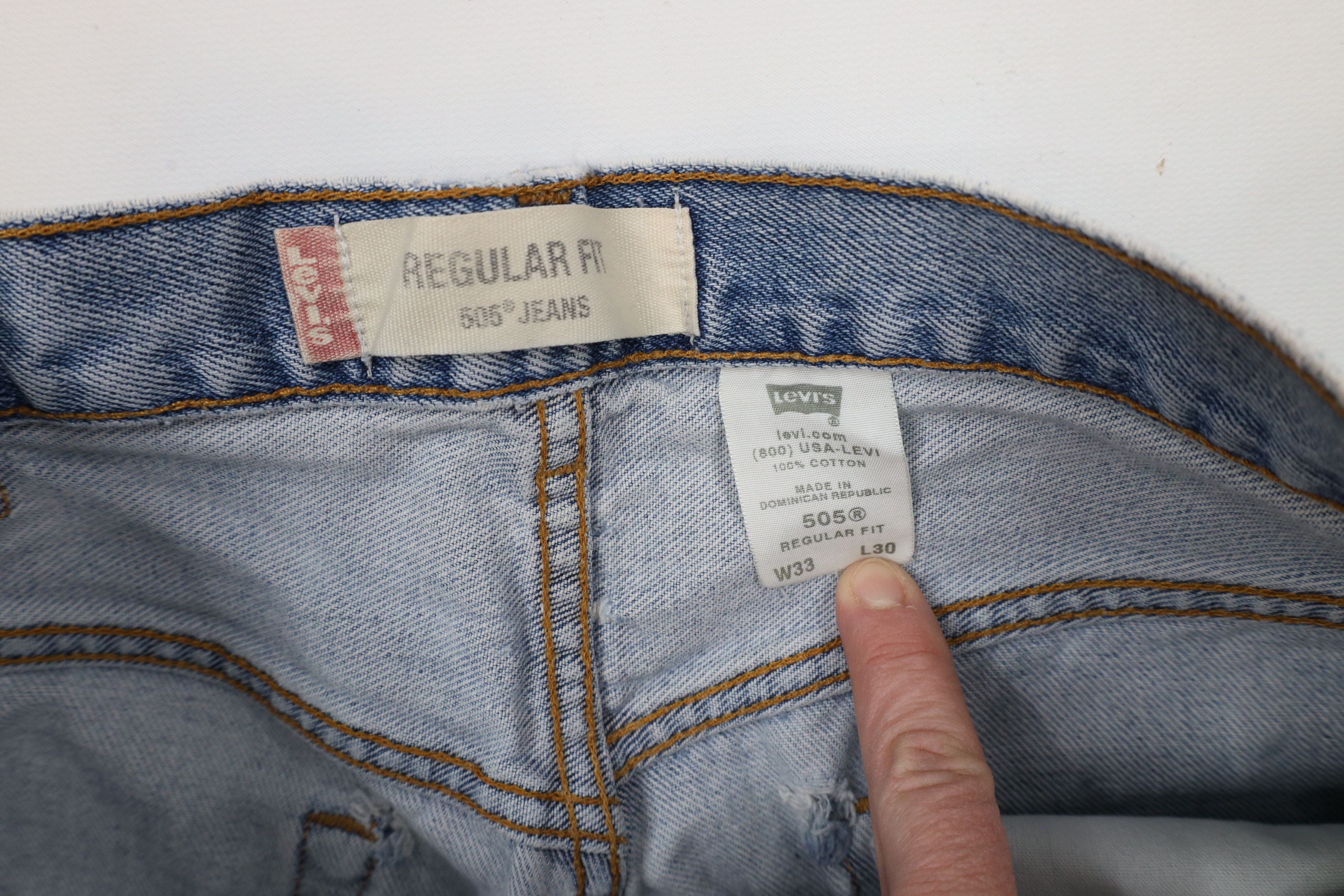 Levi's × Vintage Vintage Y2K 2003 Levis 505 Regular Fit Denim Jeans Blue Size US 32 / EU 48 - 9 Thumbnail