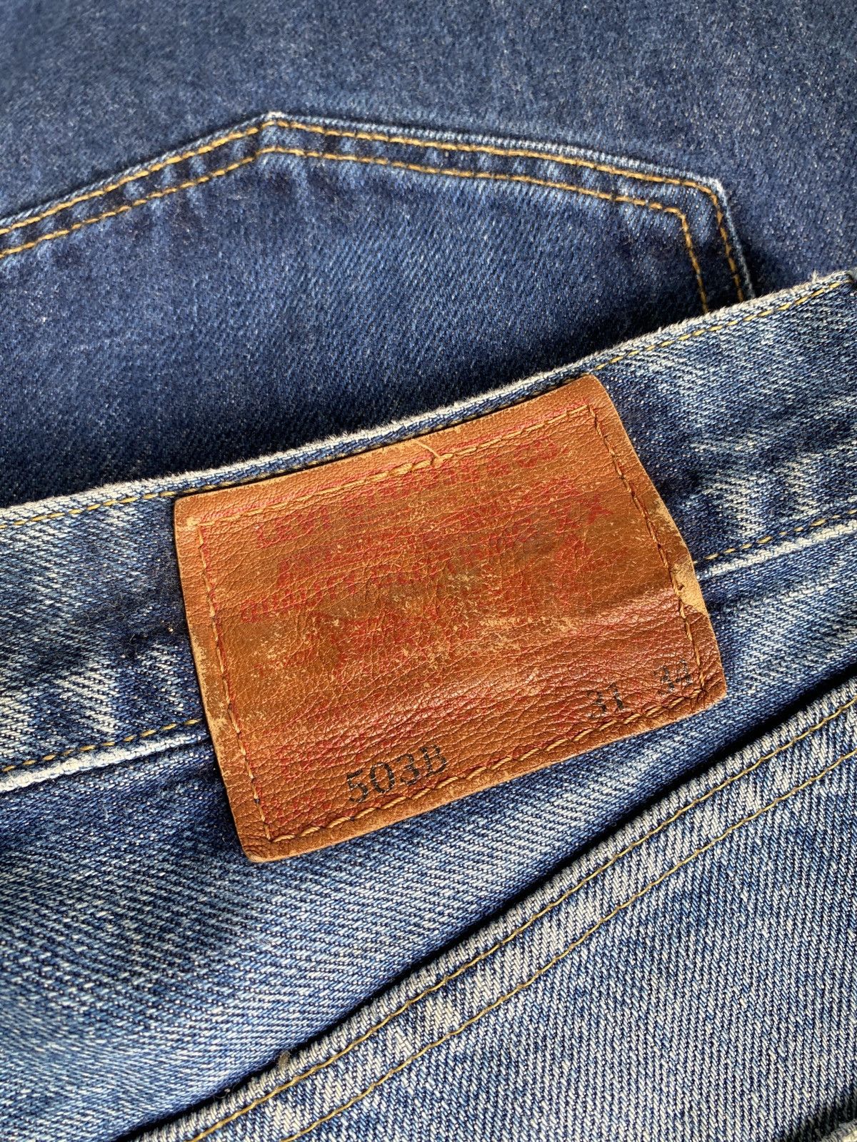 Levi's Vintage 90s Levi’s 503B Selvedge Distressed Denim Size US 29 - 18 Thumbnail