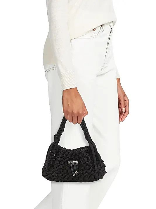 Jimmy Choo os11x0626 Size: OS / Cinch Woven Satin Top Handle Bag Size ONE SIZE - 2 Thumbnail