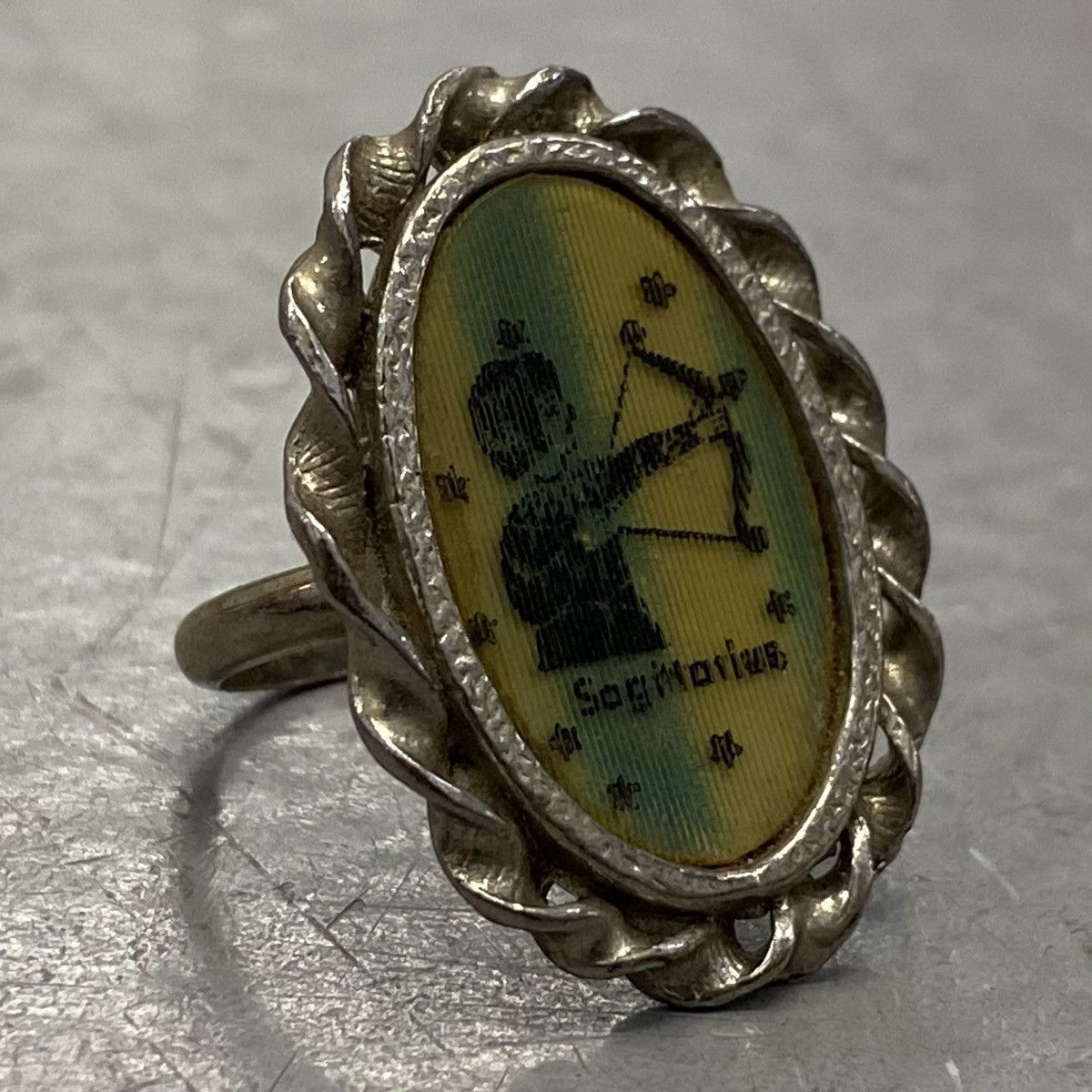Japanese Brand × Kapital × Vintage Vtg 60s 70s Holographic Sagittarius Zodiac Ring True Vintage Size ONE SIZE - 1 Thumbnail
