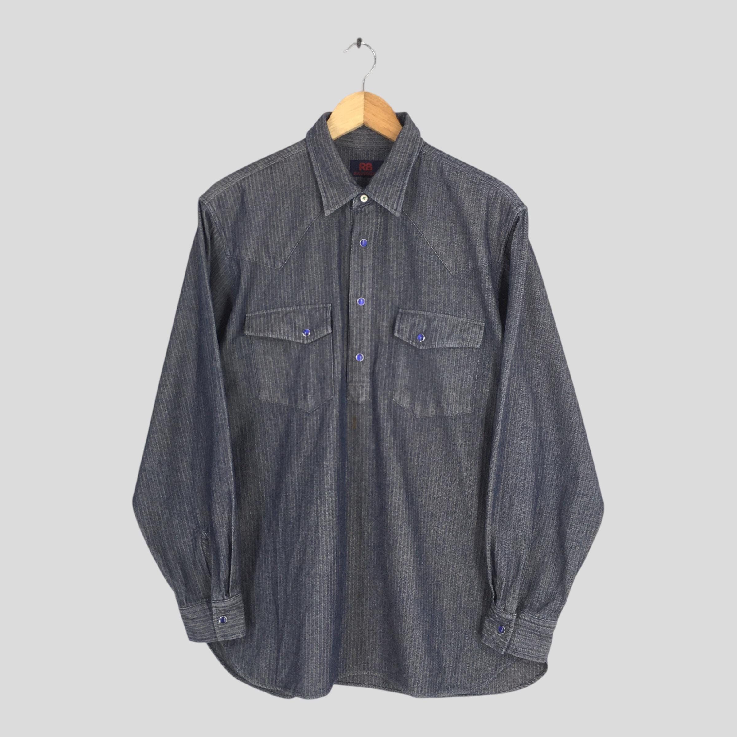 RAGEBLUE Vintage Rageblue Herringbone HBT Western Shirt Medium Size US M / EU 48-50 / 2 - 1 Thumbnail