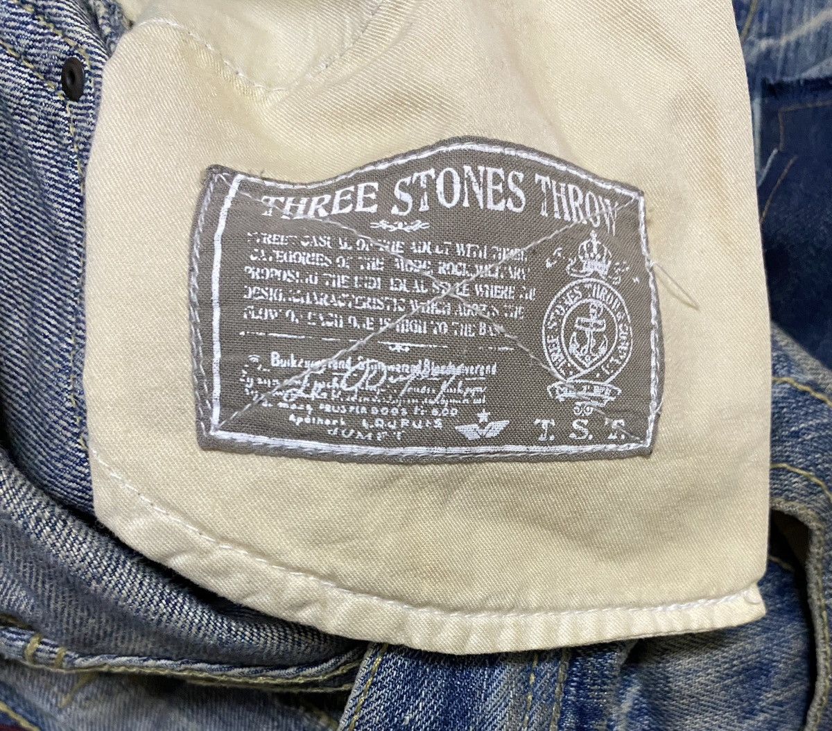 If Six Was Nine Rare Design Vintage Three Stones Throw Patchwork Jeans 2000s Size US 32 / EU 48 - 10 Thumbnail