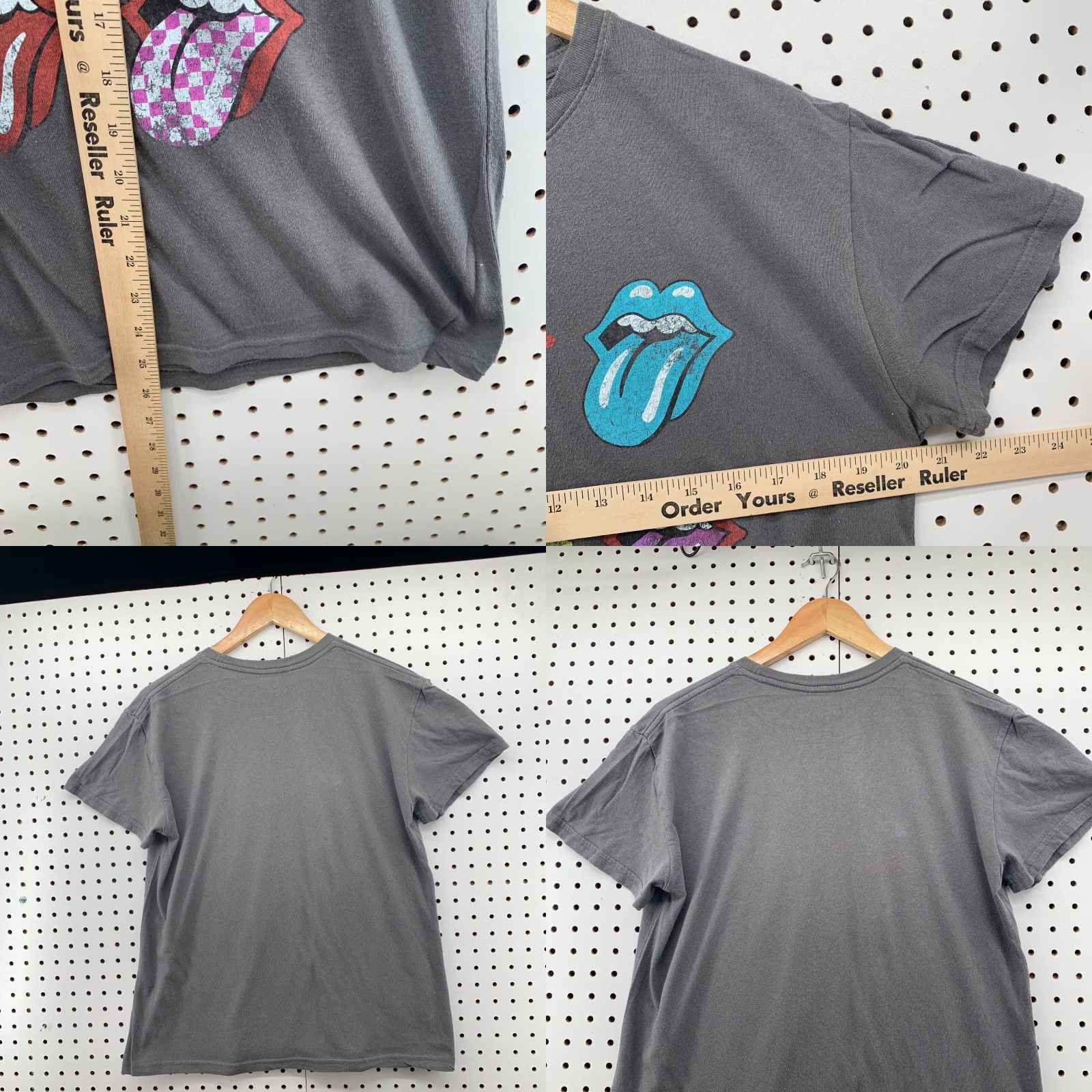 Vintage Rolling Stones Shirt Mens Medium Gray Music Band Rock TEE 20.5x26 Size US M / EU 48-50 / 2 - 8 Thumbnail