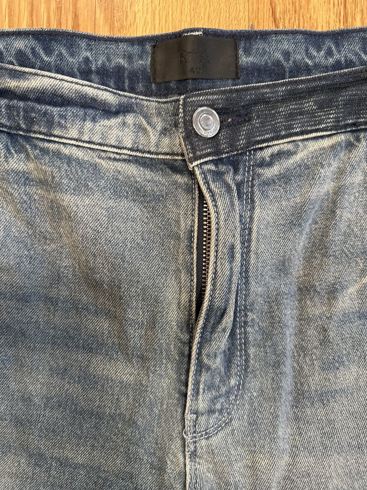 Rta RTA Small White Spell Blue Denim Jeans Size 40 Size US 40 / EU 56 - 4 Thumbnail