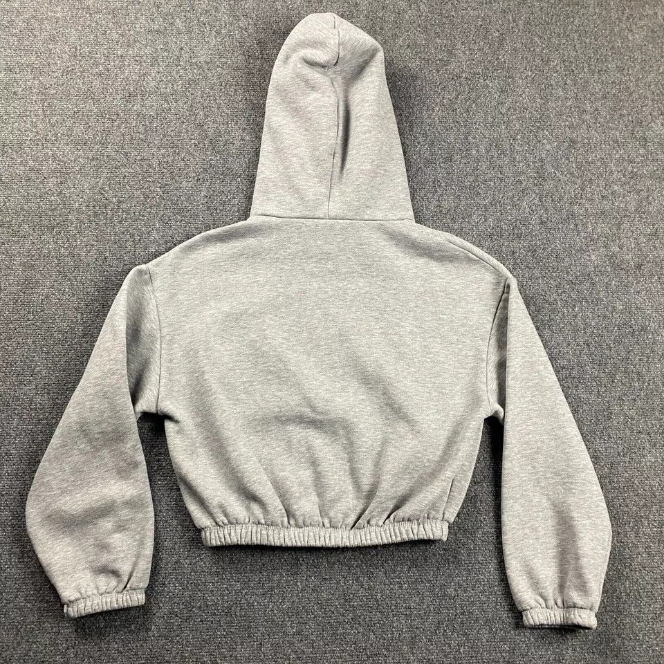 Zara Zara Hoodie Womens Medium Gray Crop Pullover Casual Adults Size M / US 6-8 / IT 42-44 - 8 Thumbnail