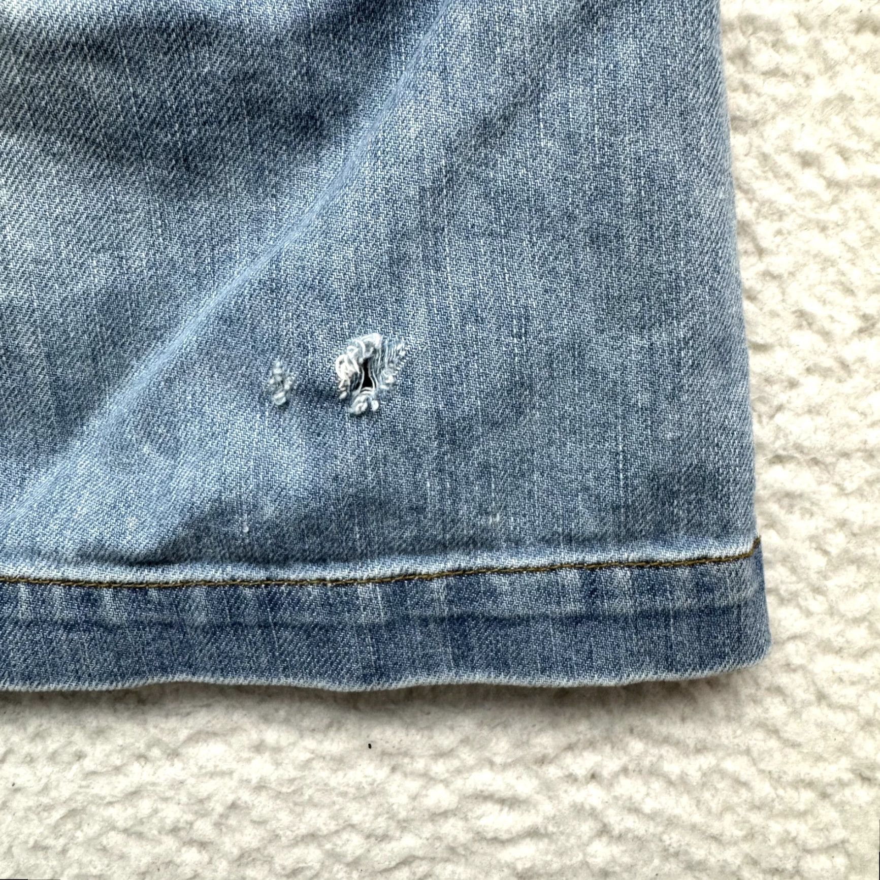American Eagle Outfitters Y2K Vintage Demin Mini Skirt 6 27 Medium Low Rise Jean Fairy Cyber Grunge Womens Jeans Skirt Size 32" / US 10 / IT 46 - 4 Thumbnail