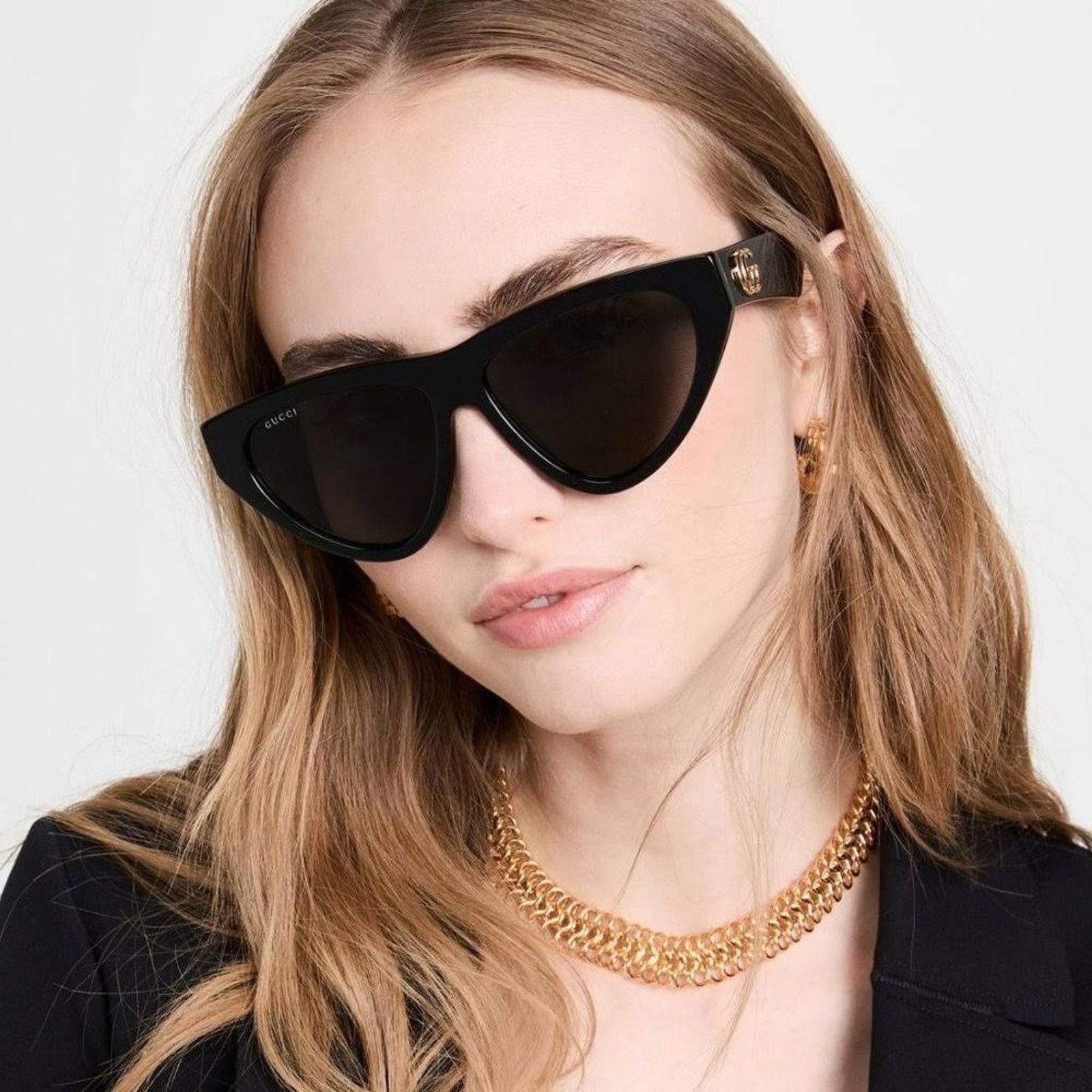 Gucci BRAND NEW GUCCI GG1333S 001 Black Grey Women Sunglasses Size ONE SIZE - 1 Thumbnail