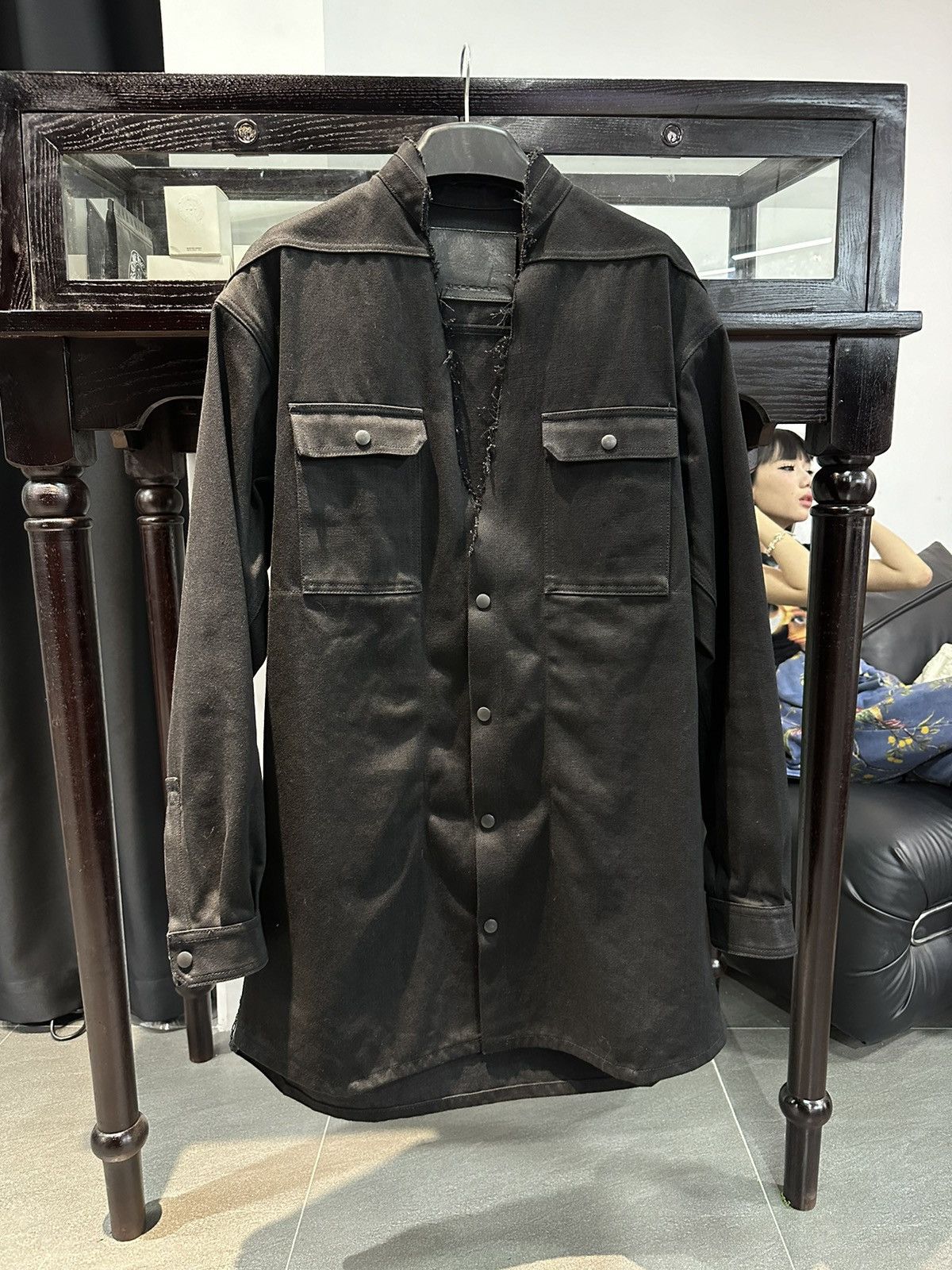 Rick Owens Drkshdw Jumbo Cut Out Outer Shirt