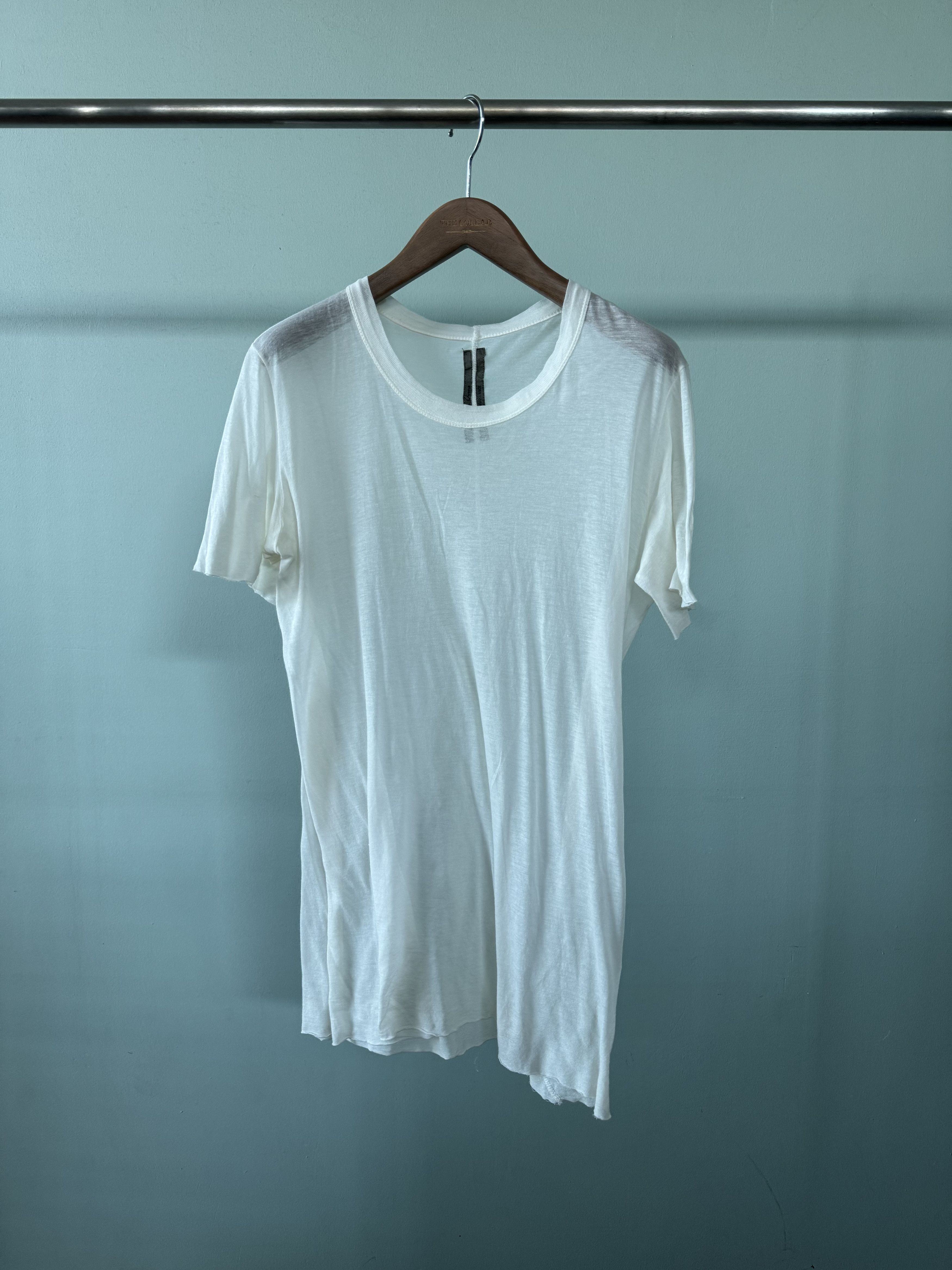 Pre-owned Rick Owens Drake Ss07 Olmar & Mitra Distressed Tee In White