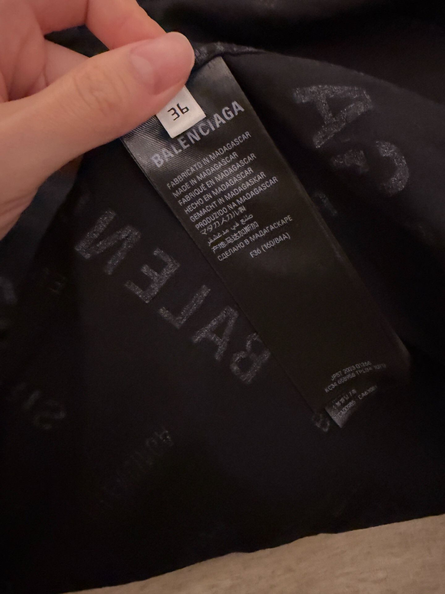 DEFEND PARIS balenciaga black long sleeve shirt with print Size US XS / EU 42 / 0 - 4 Thumbnail