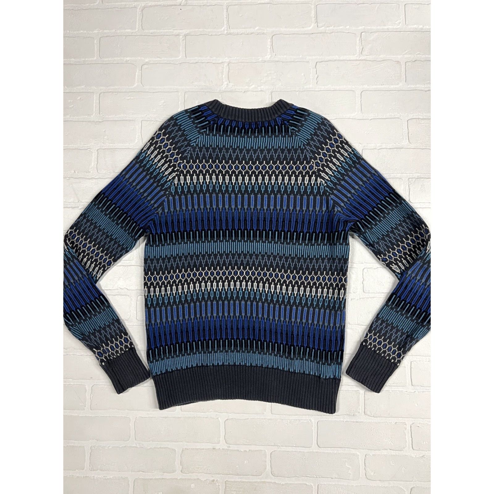 Mossimo Mossimo Crewneck Sweater Men’s S Multicolor Geometric 100% Cotton Crew Neck Long Sleeve Pullover Casual Fall Winter Spring Regular fit Breathing Size US S / EU 44-46 / 1 - 6 Thumbnail
