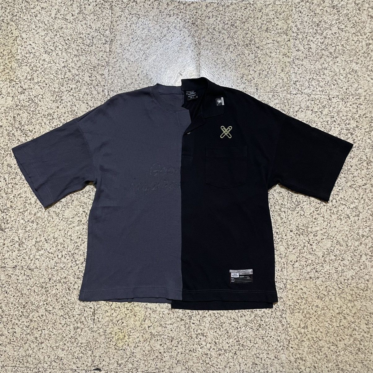 GU × Maison MIHARA YASUHIRO GU x Mihara Yasuhiro "Good Inspiration" Docking Split Shirt Size US L / EU 52-54 / 3 - 1 Thumbnail