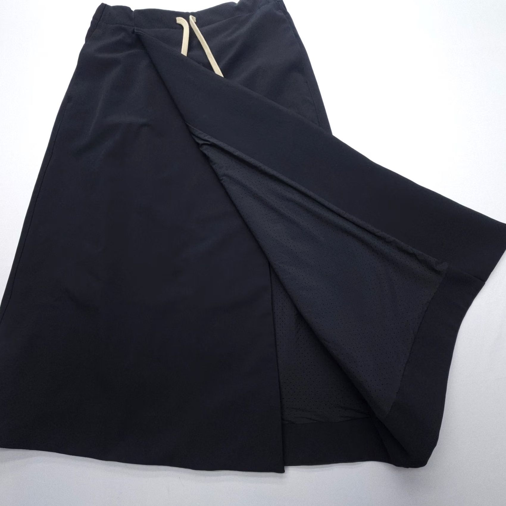 Fear of God Fear of God Essentials Bonded Nylon Wrap Skirt Size Small Black Midi Military Skirt Womens Size 28" / US 6 / IT 42 - 7 Thumbnail