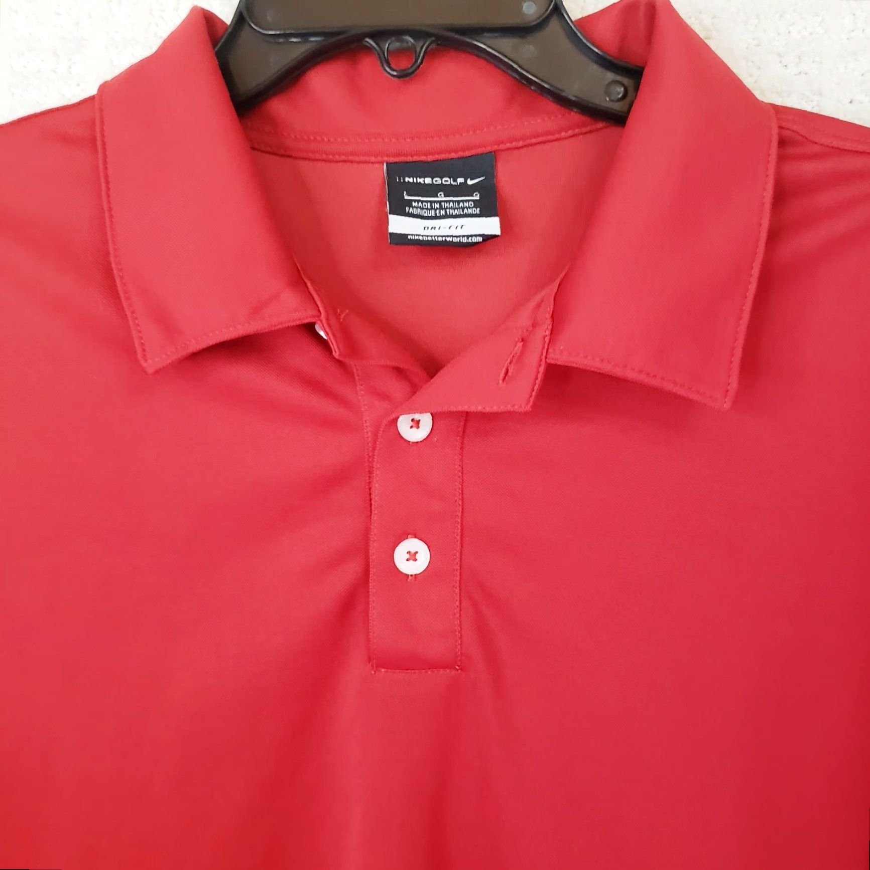 Nike Nike Golf Dri-Fit Polo Shirt Mens L Red Polyester Stretch Dragon Logo Short Sleeve Polo Shirt Golf Casual Size US L / EU 52-54 / 3 - 3 Thumbnail