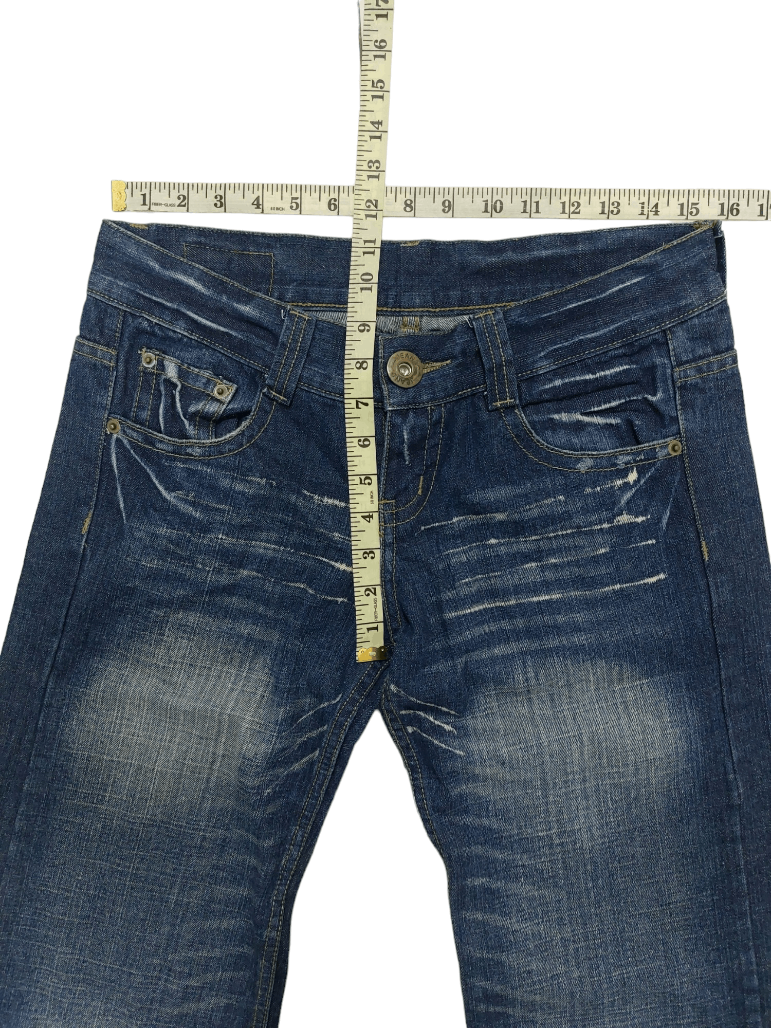 If Six Was Nine × Japanese Brand × Vintage The M2868 Jeans Low Rise Flare Boot Cut Distressed Denim Size US 31 - 13 Thumbnail