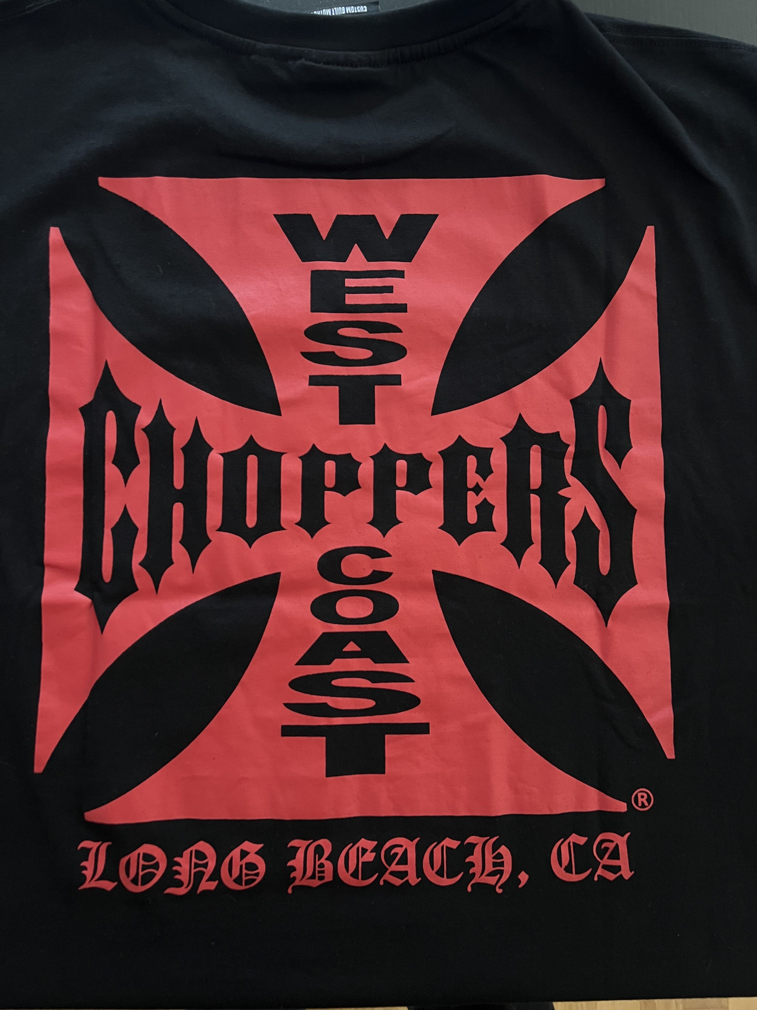 West Coast Choppers - Red/Black Vintage Sleeveless Shirt