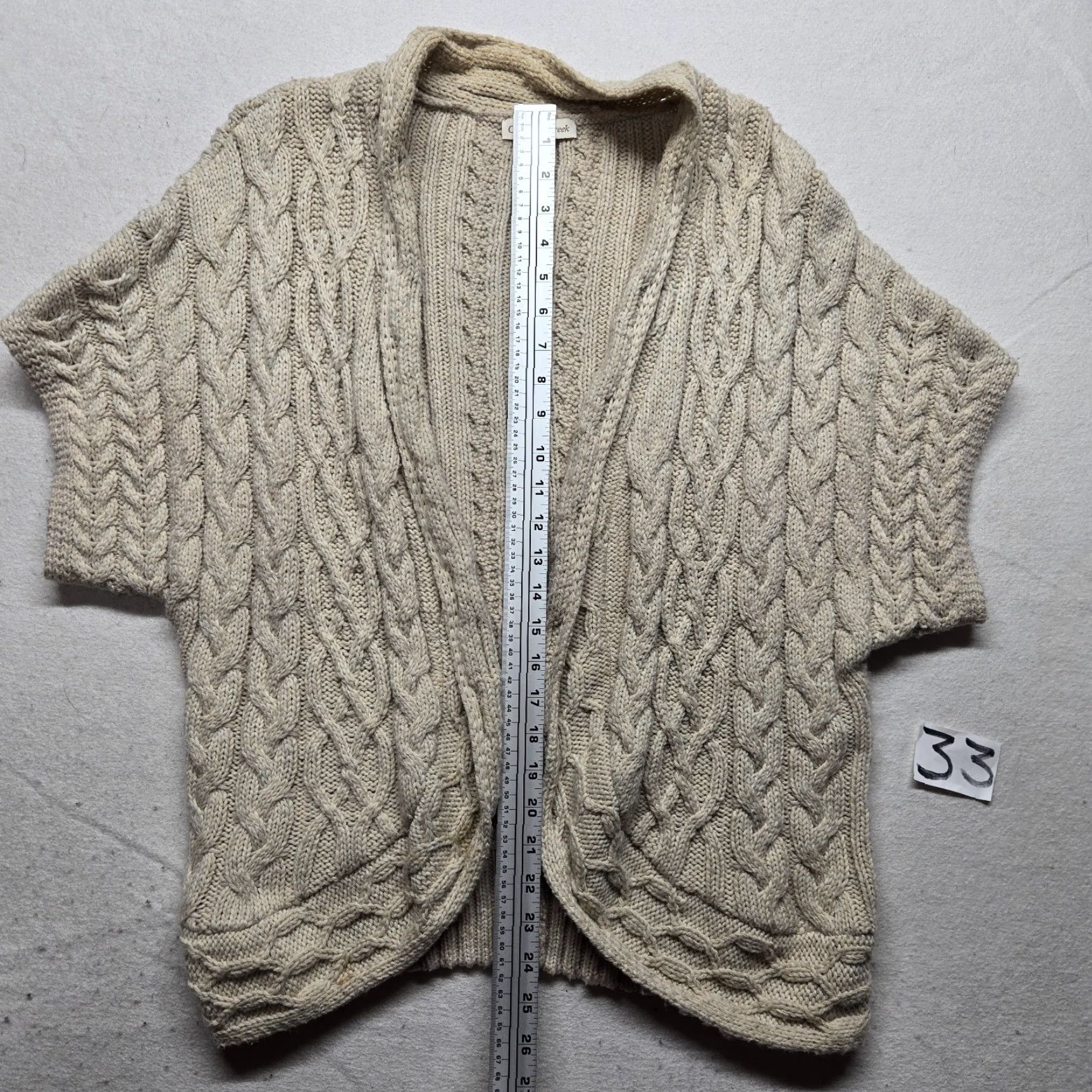 Coldwater Creek Cold Water Creek Cardigan Wool Blend Mix Cable Knit Open Front Tan Women's Large Size L / US 10 / IT 46 - 6 Thumbnail
