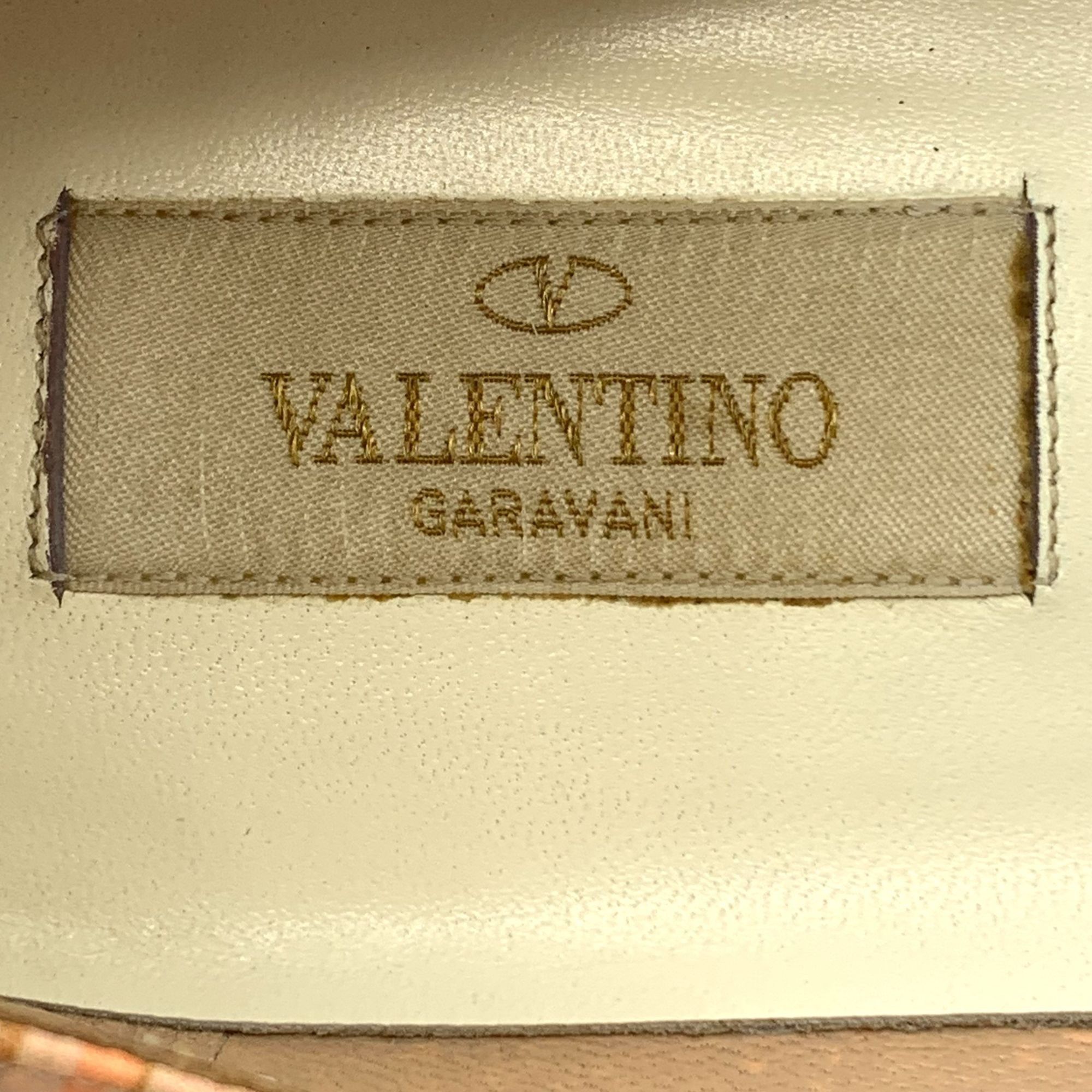 Valentino Valentino Rockstud Striped Leather Pointed-Toe Ballet Flats Size US 6.5 / IT 36.5 - 7 Thumbnail