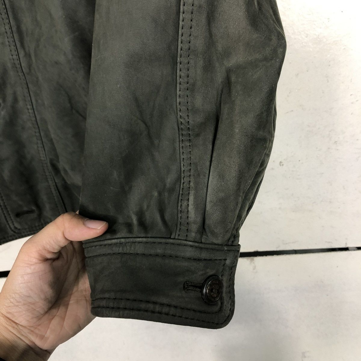 Japanese Brand 🔥VINTAGE GENUINE LEATHER JACKET STRATH ISSEY MIYAKE Size US L / EU 52-54 / 3 - 17 Thumbnail