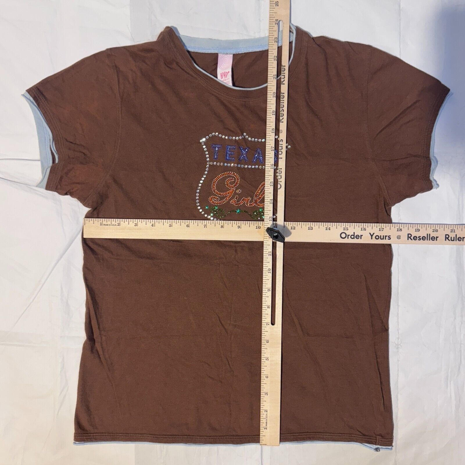 Other HYP Texas Girl Bling Rhinestone Y2K Ringer Tshirt Petite XL Size XL / US 12-14 / IT 48-50 - 6 Thumbnail