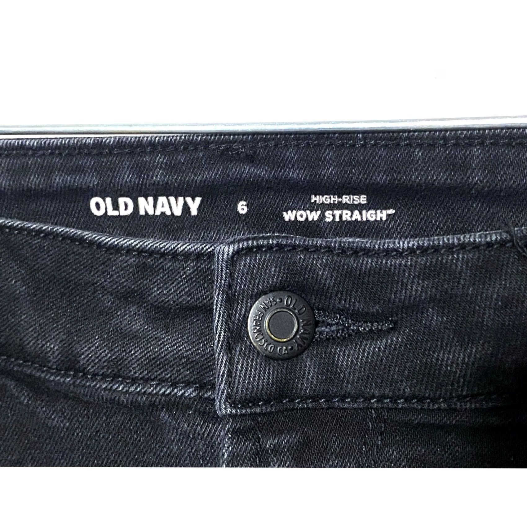 Old Navy Old Navy Jeans Women's 6 High Rise Wow Straight Leg Stretch Denim Black 5-Pocket Preppy Casual Shirt? Size 28" / US 6 / IT 42 - 4 Thumbnail