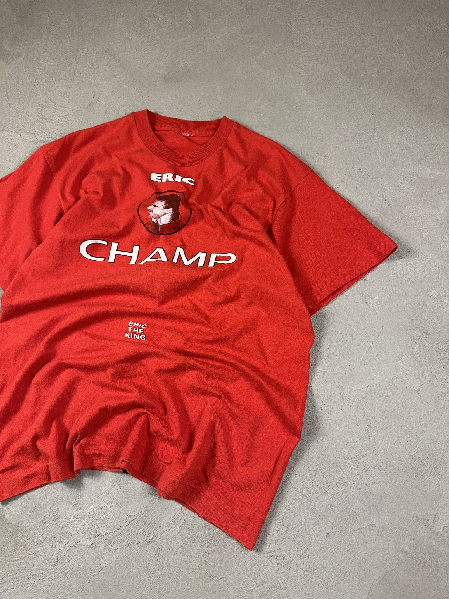 Vintage 90s Vintage Eric Cantona Manchester United Soccer T-shirt Size US L / EU 52-54 / 3 - 4 Thumbnail