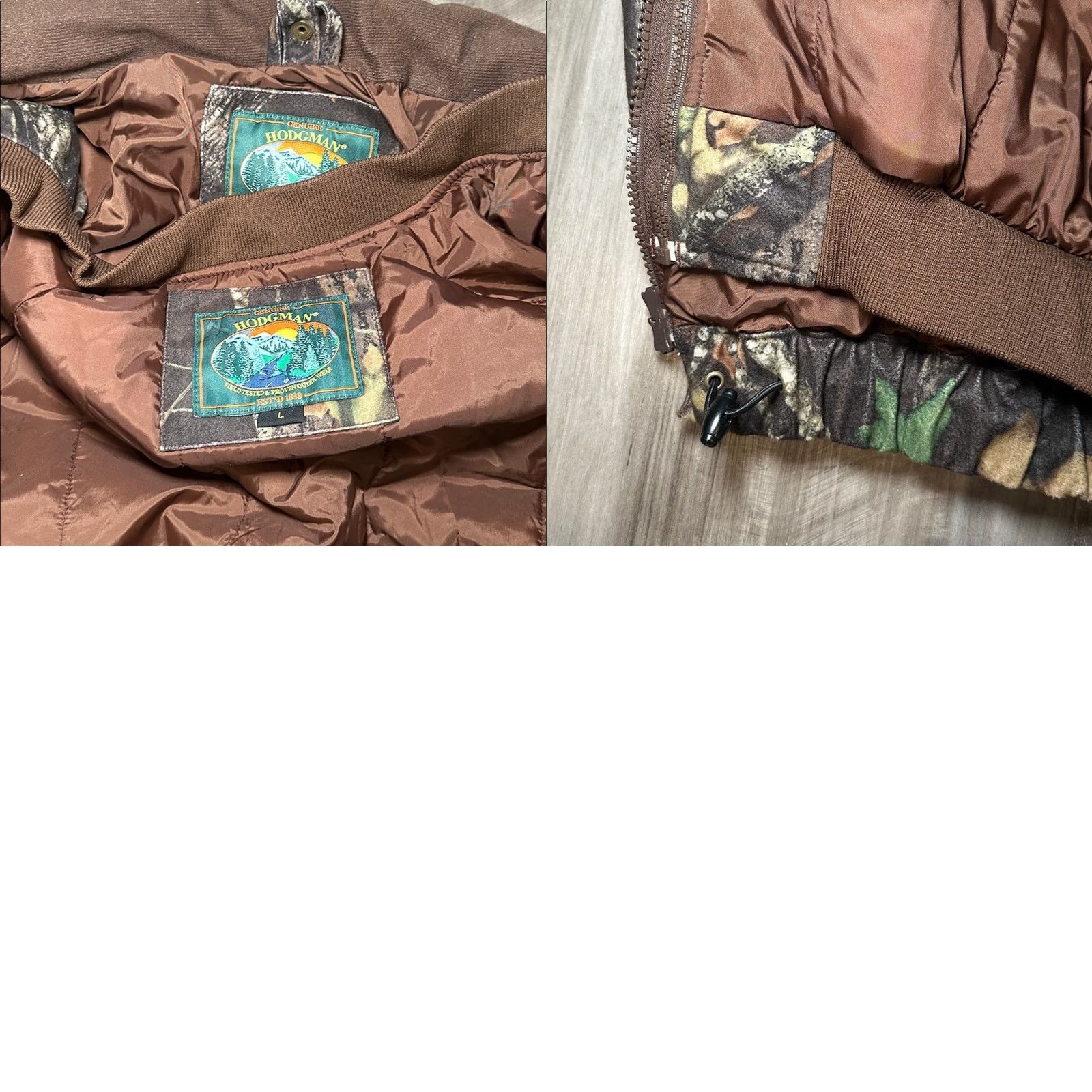 Doublet Hodgman Mossy Oak Break Up Camouflage Double Layered Heavy Hunting Jacket - L Mens Jacket Brown Size US L / EU 52-54 / 3 - 8 Thumbnail