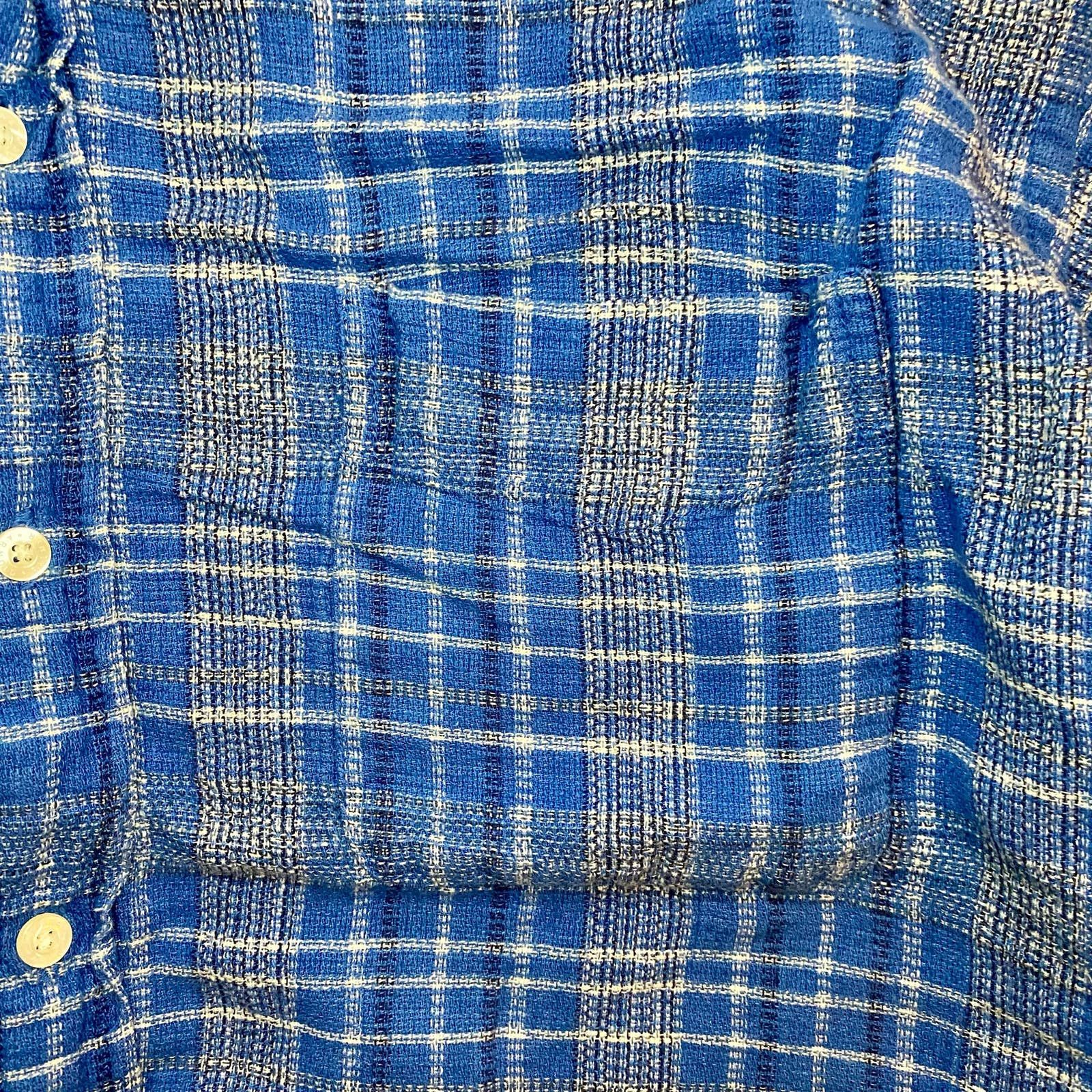 Vintage Arnold Palmer Vintage Blue Linen Shirt Mens XLarge Size US XL / EU 56 / 4 - 7 Thumbnail