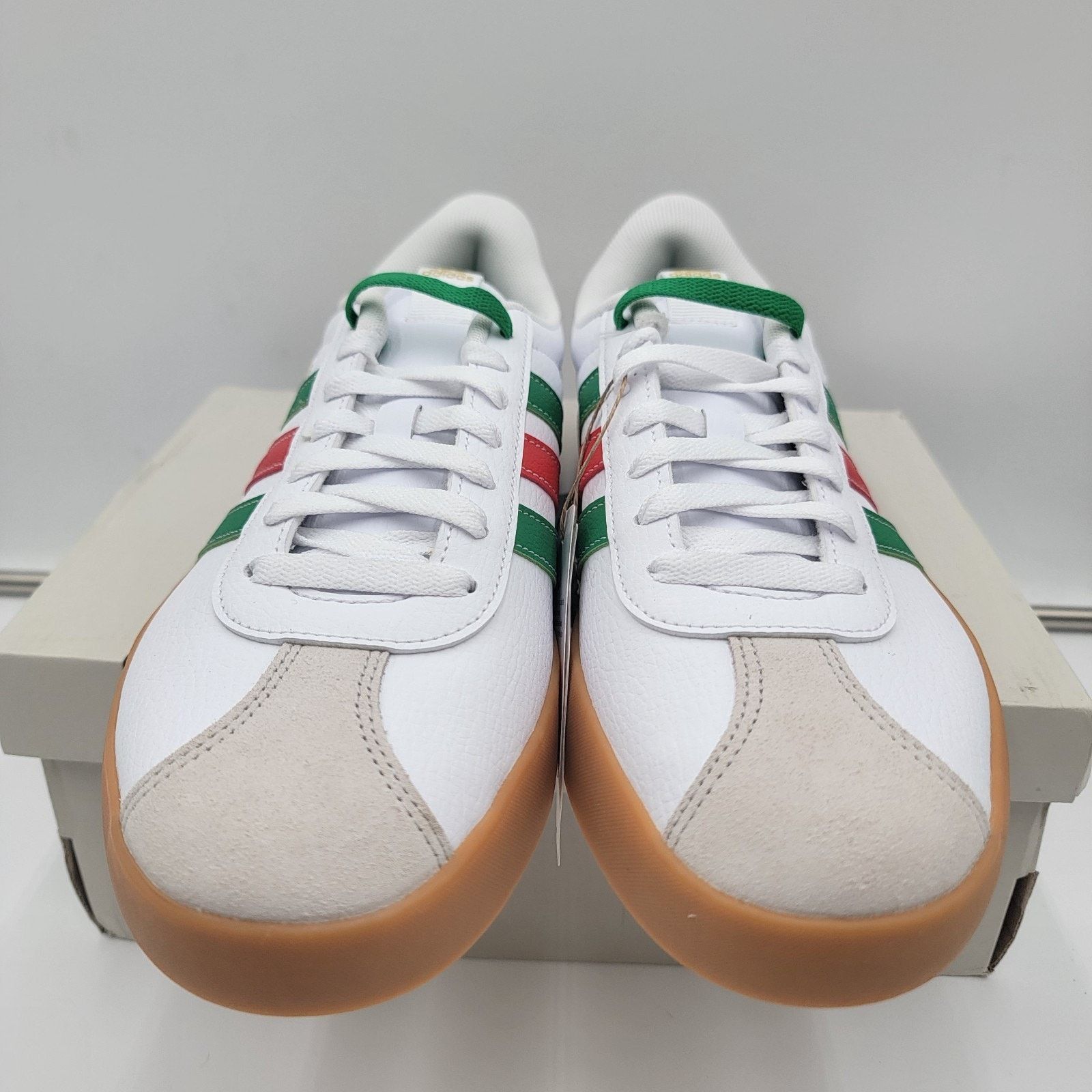 Adidas Adidas Men's VL Court 3.0 Skate Shoes White Red Green Size 9 Size US 9 / EU 42 - 3 Thumbnail
