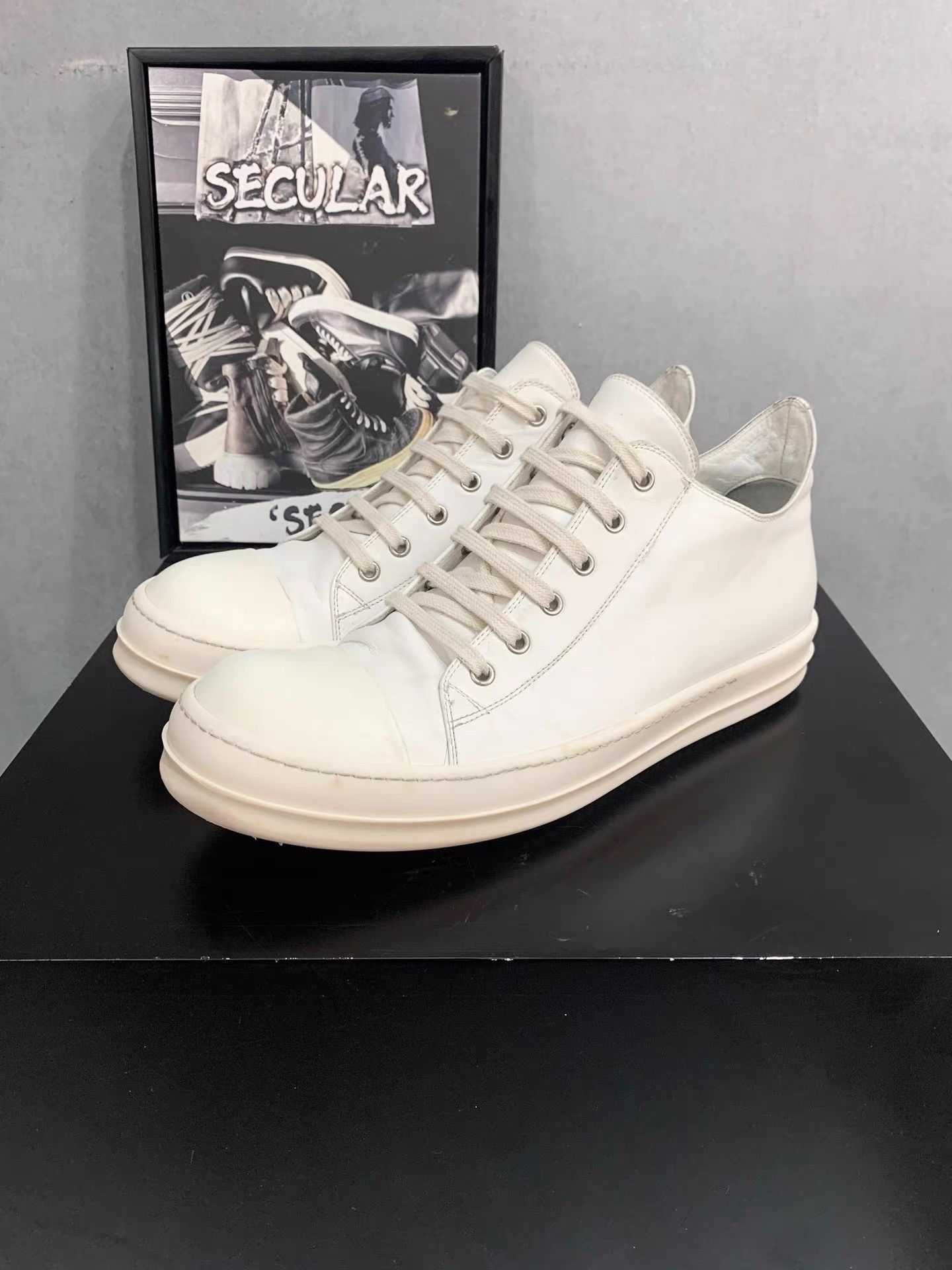 Rick Owens Rick Owens Mainline Milk Leather Low-Top Big Converse K34 Size US 11 / EU 44 - 3 Thumbnail