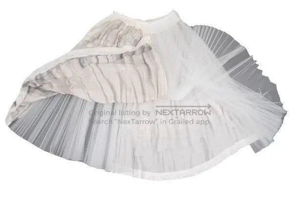 Comme des Garcons Comme Des Garcons size M White vintage pattern sheer skirt Size 25" / US 0 / IT 36 - 4 Thumbnail
